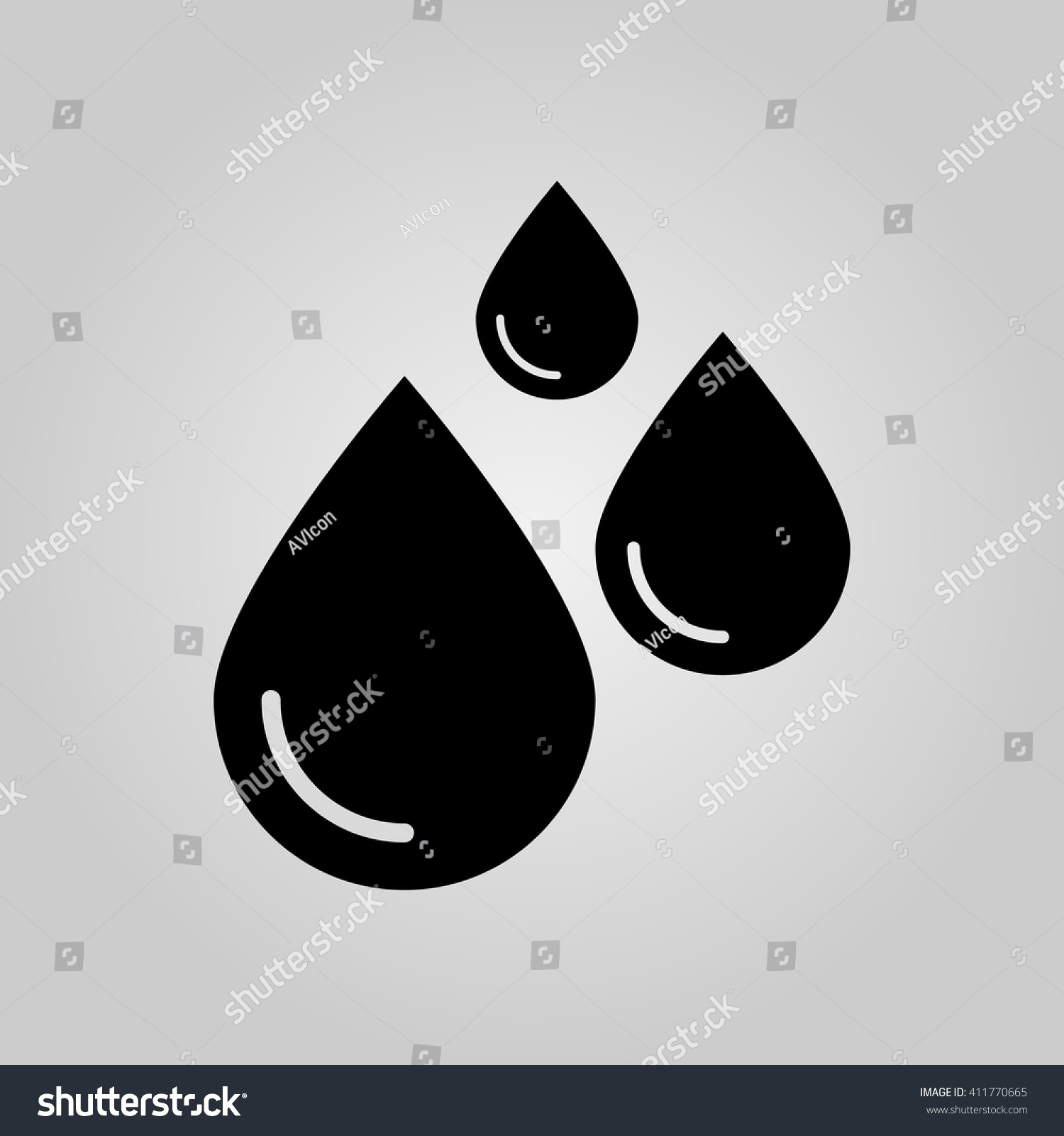 Water Drops Icon Vector Solid Illustration Stock Vector (2018 ...