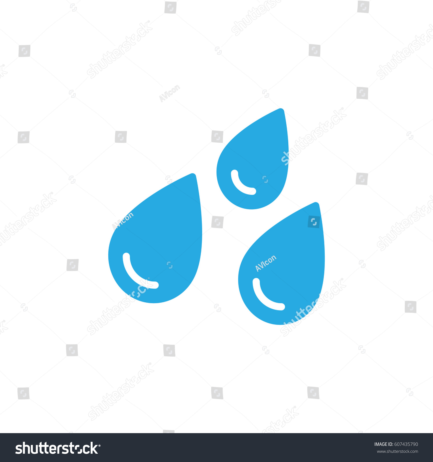 Water Drops Icon Vector Filled Flat Stock Photo (Photo, Vector ...