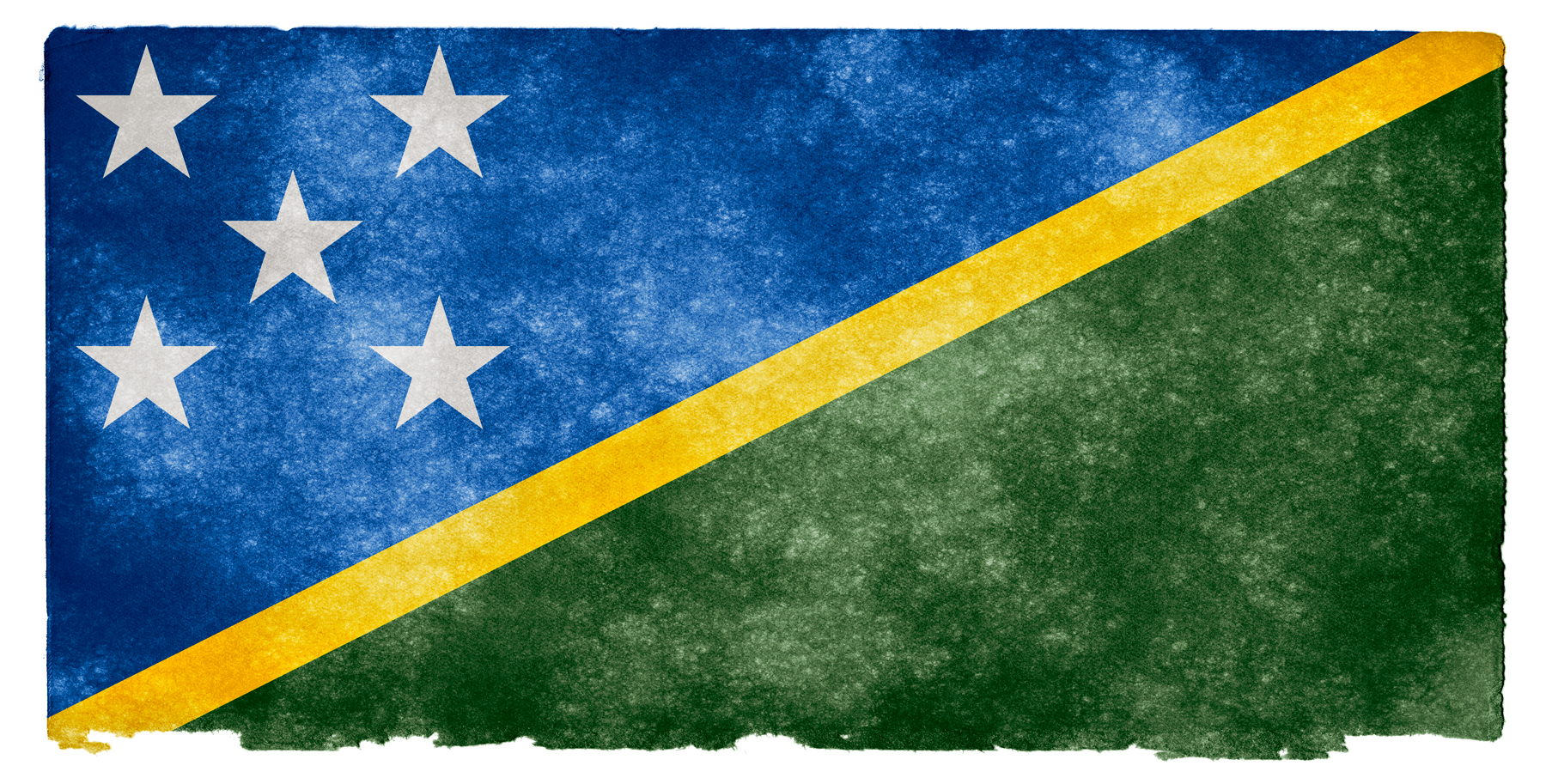 Solomon islands grunge flag photo