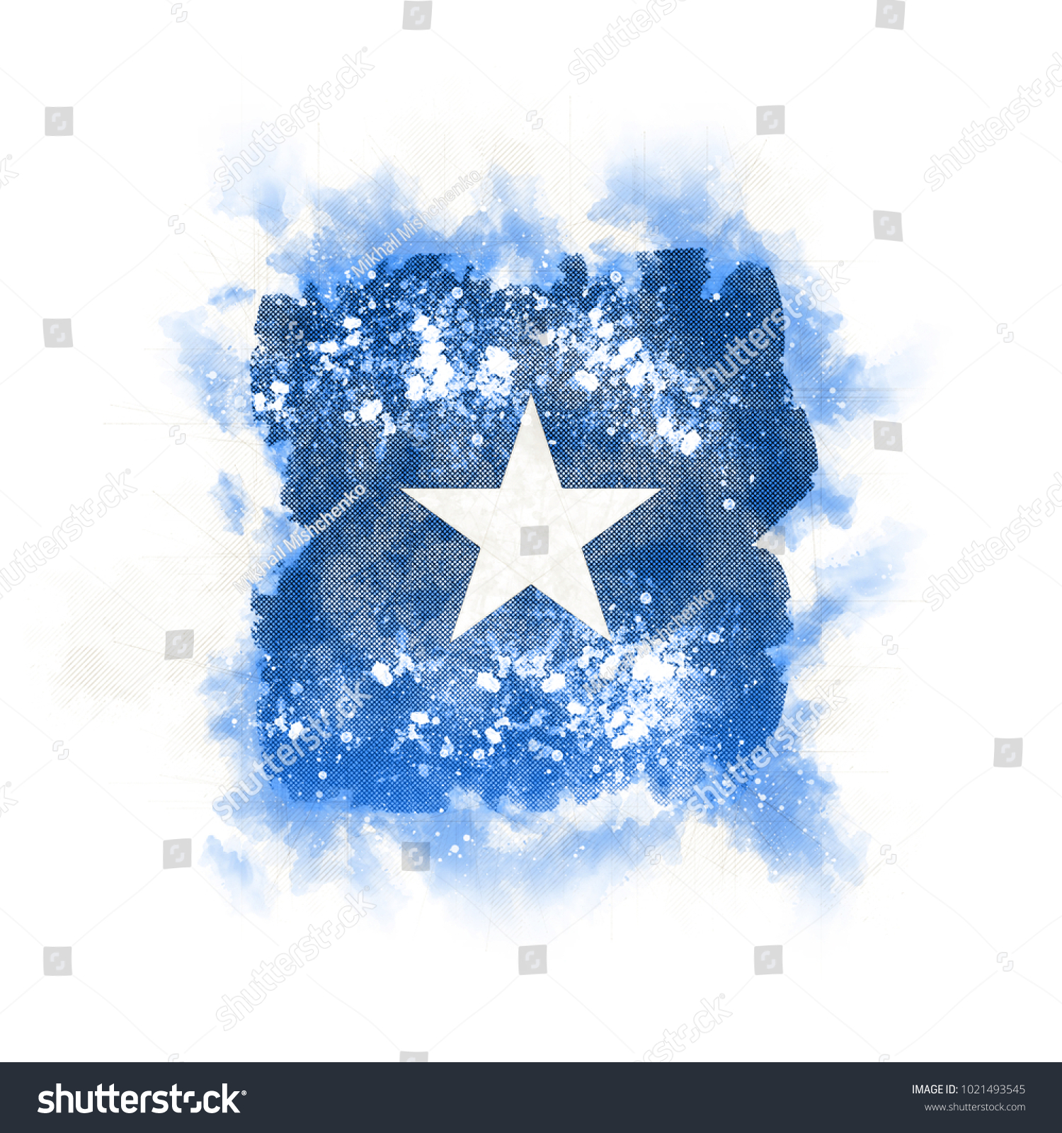 Square Grunge Flag Somalia 3d Illustration Stock Illustration ...