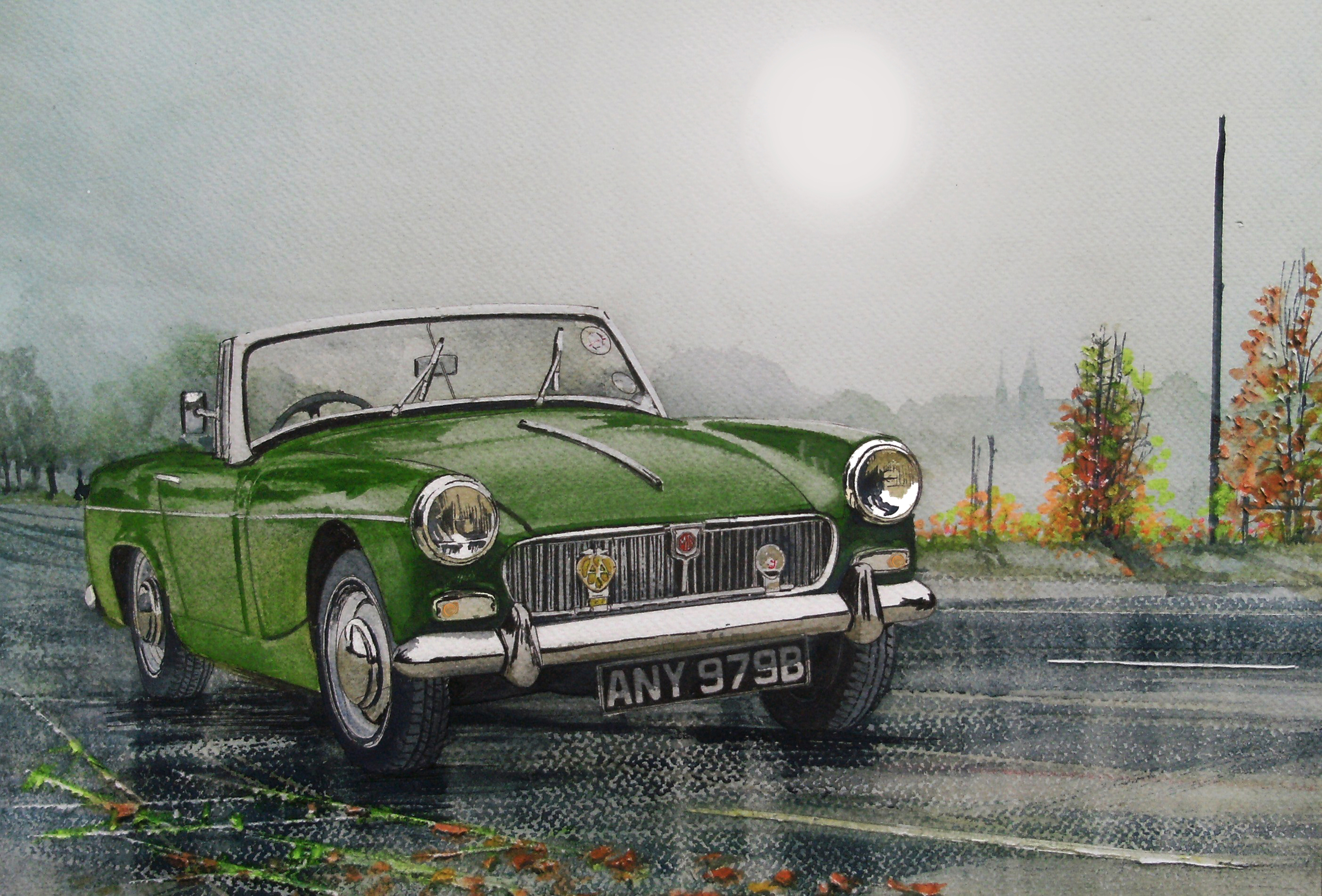 Some Believe, me don't even know, Car, Green, Johnlowersonart, MG, HQ Photo