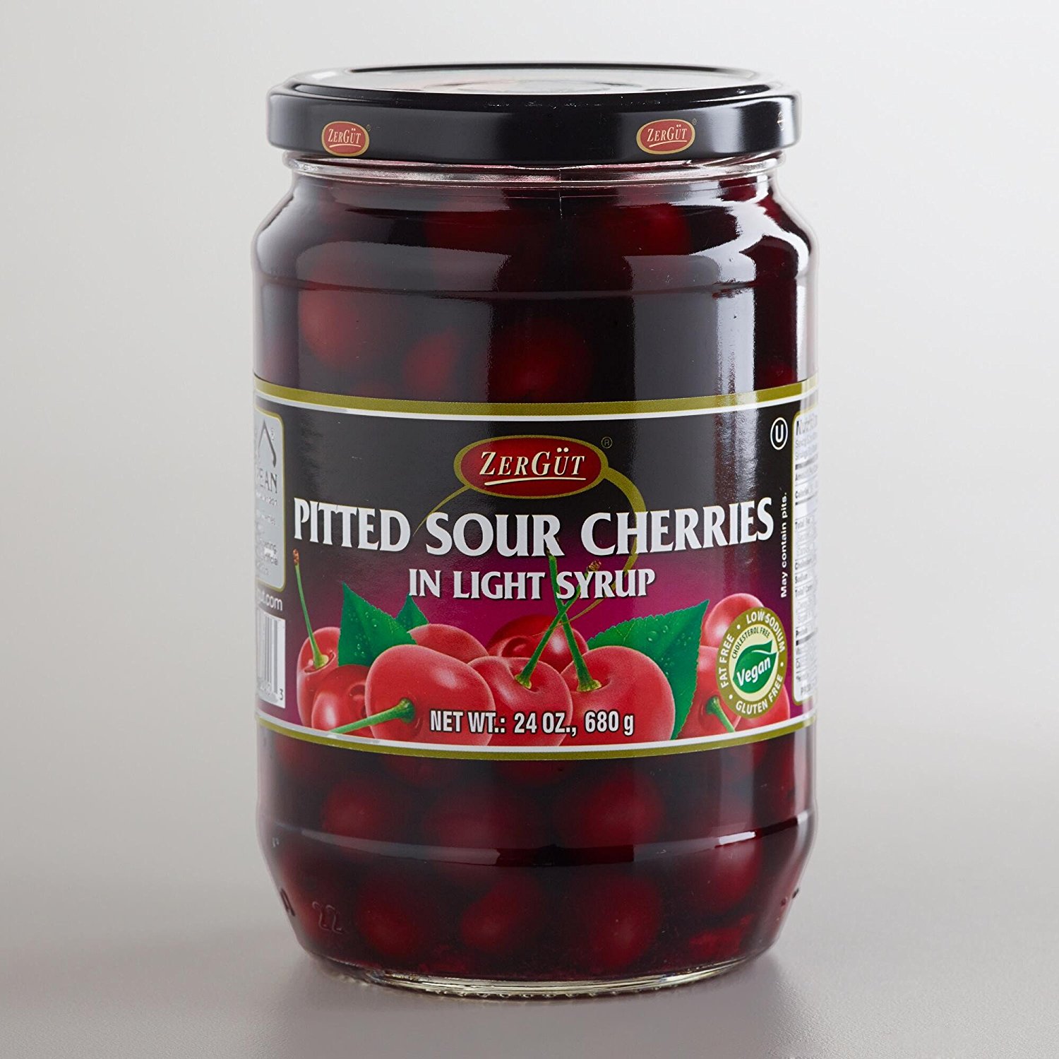 Amazon.com : Zergut Pitted Sour Cherries in Light Syrup 24 oz ...