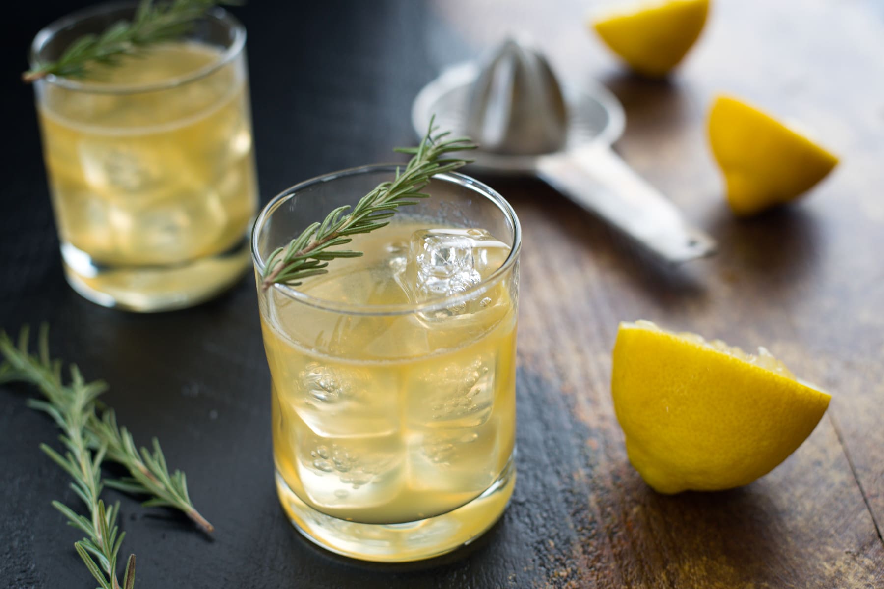 Bourbon Sour with Lemon & Rosemary - Food Fanatic