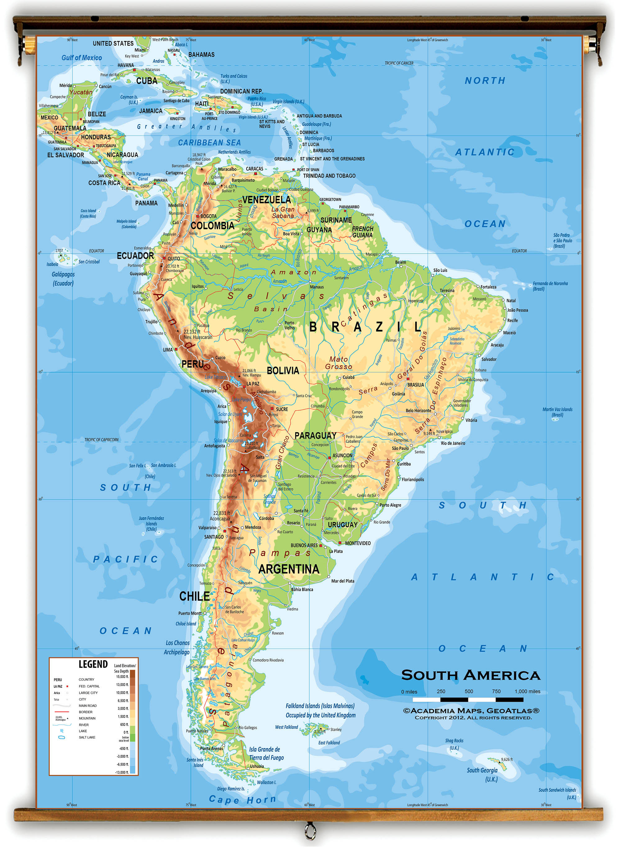 Free Photo South America Abstract, South America Landscape Map
