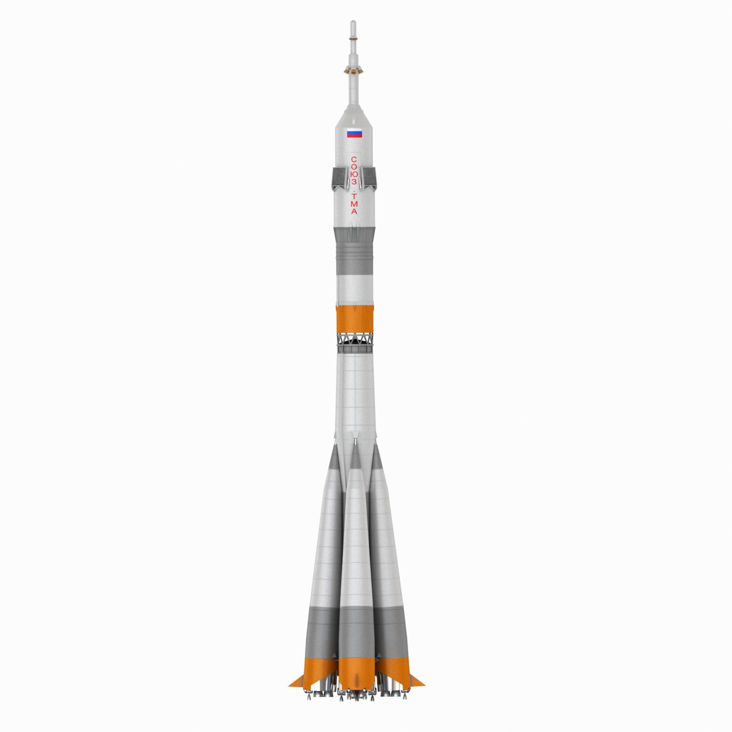 Soyuz rocket 3D Model in Real Spacecraft 3DExport