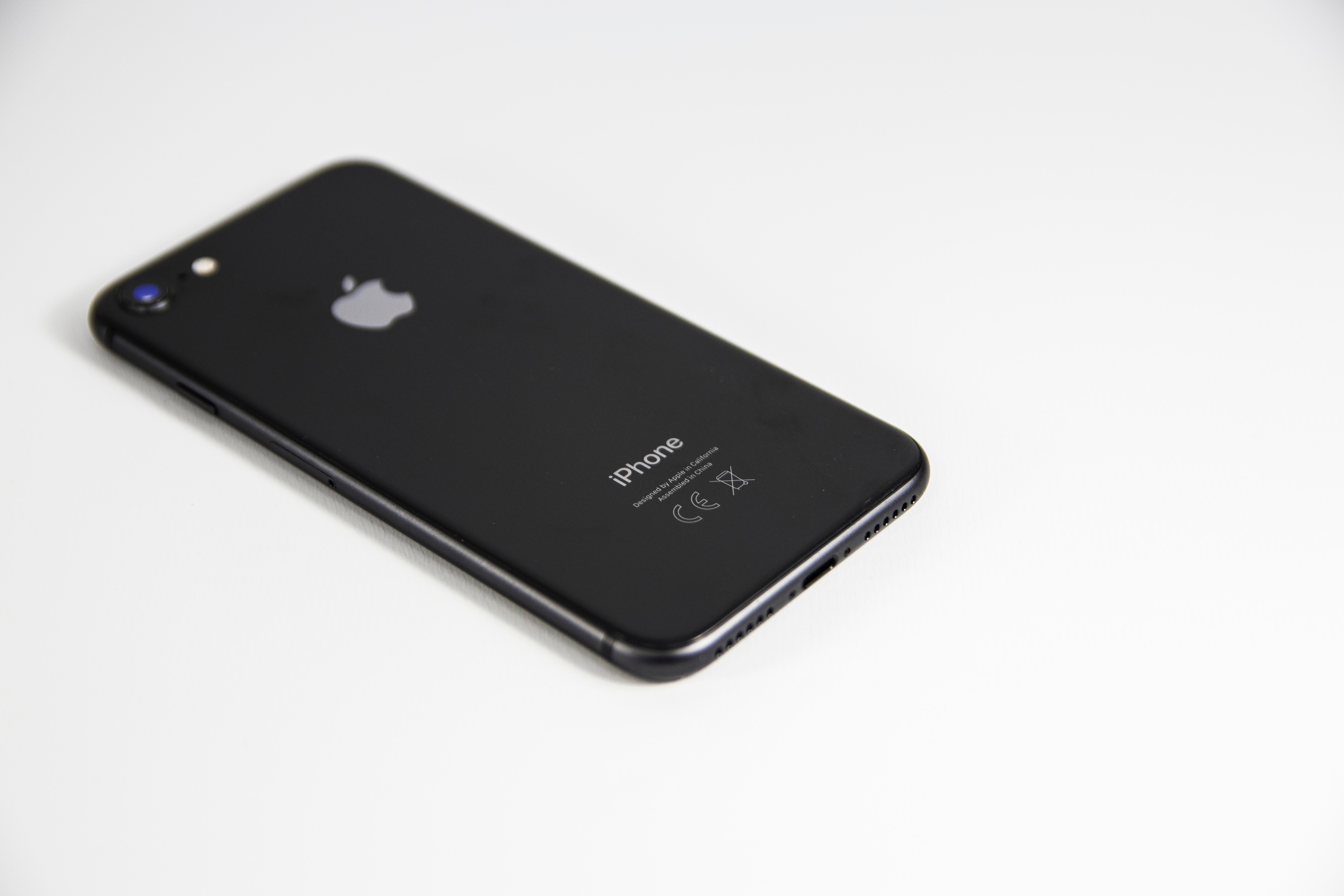 Space Gray Iphone 8, Apple, White background, Trendy, Touch, HQ Photo