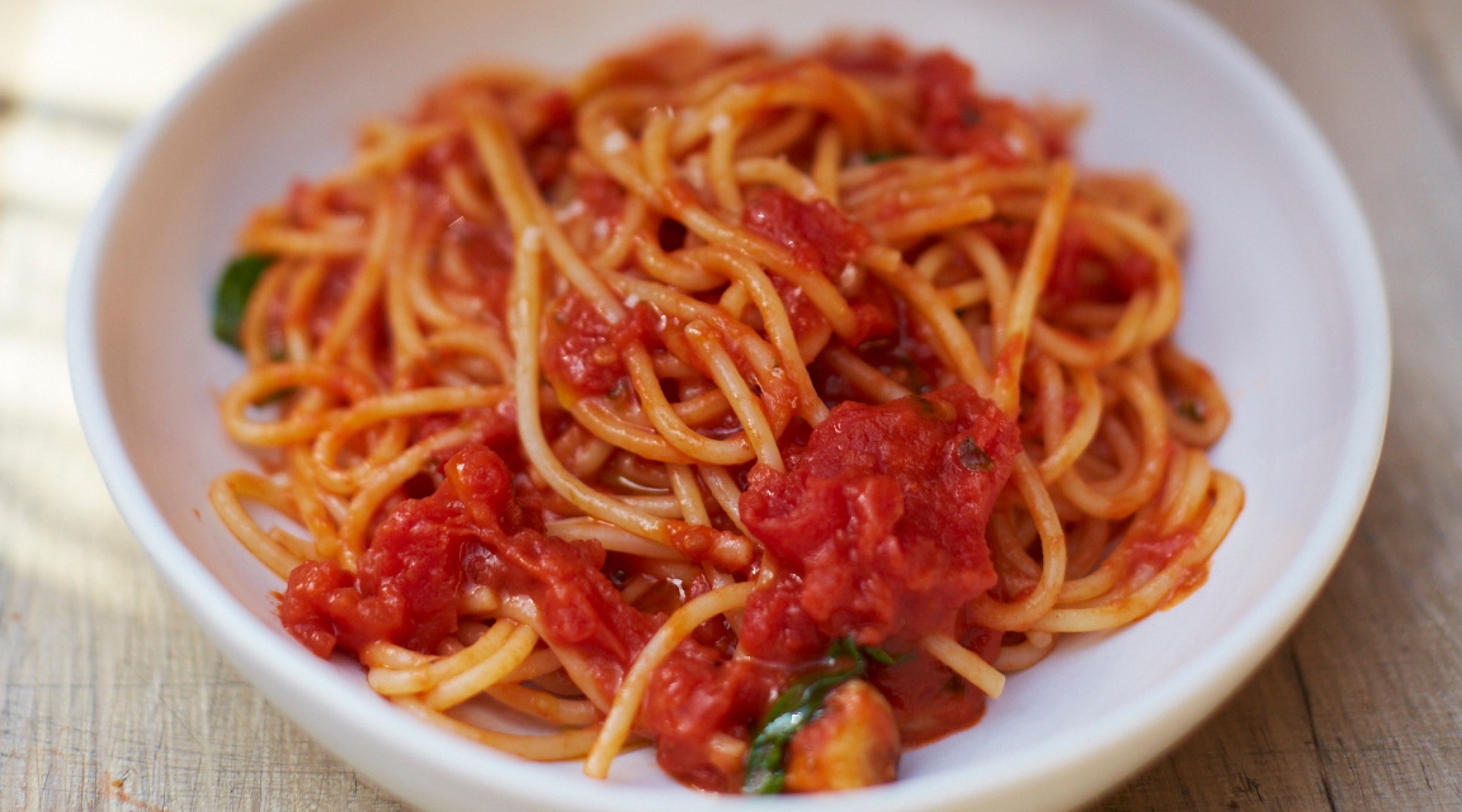 Spaghetti with Crushed Tomato and Basil | The Splendid Table