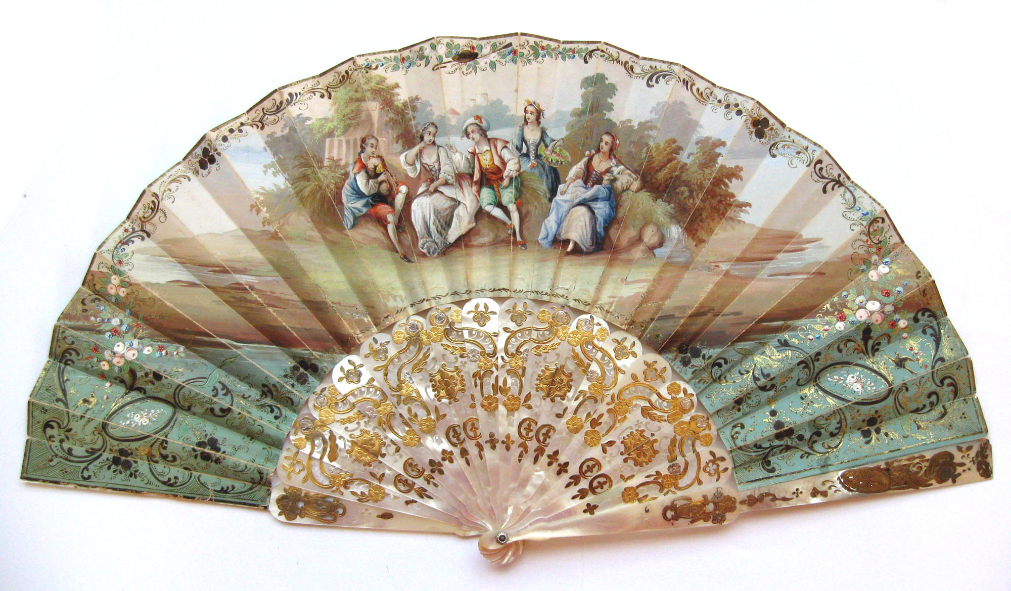 Fans · Victorian Fans · Spanish Mother-of-Pearl Handcoloured ...