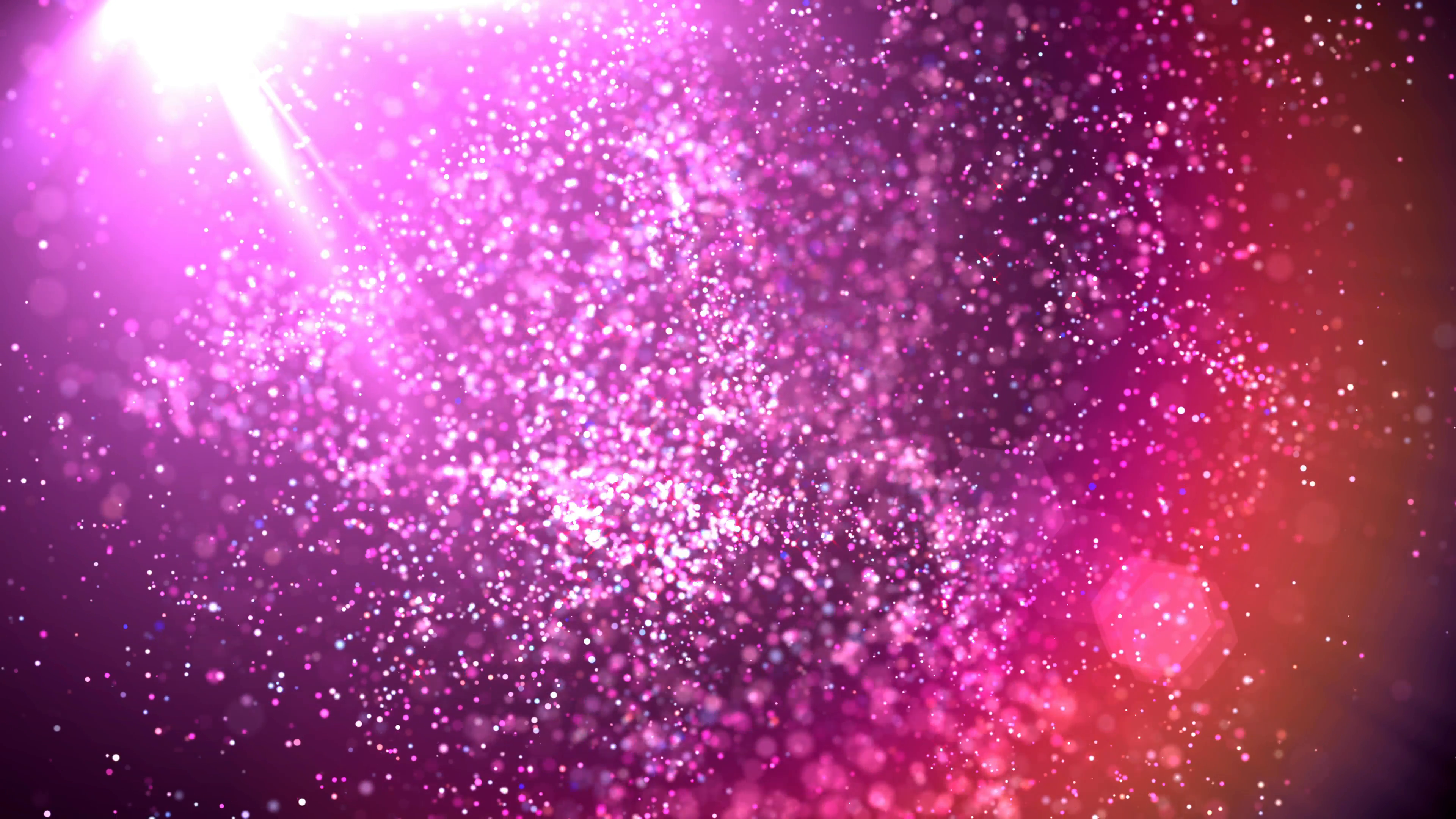 Girly Background - Pink Glitter Particle Sparkle Loop Motion ...