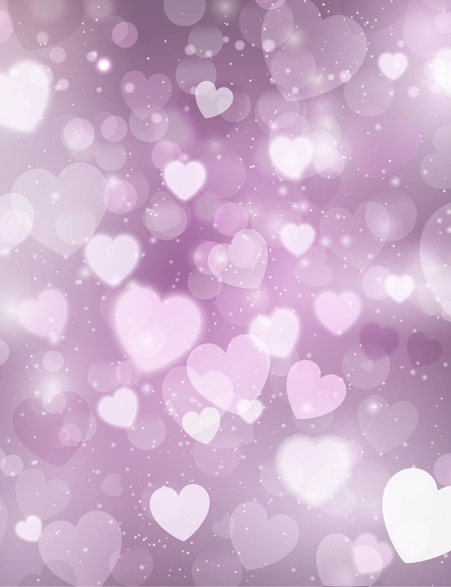 Abstract Bokeh Pink Hearts Sparkle Background For Valentines Day ...