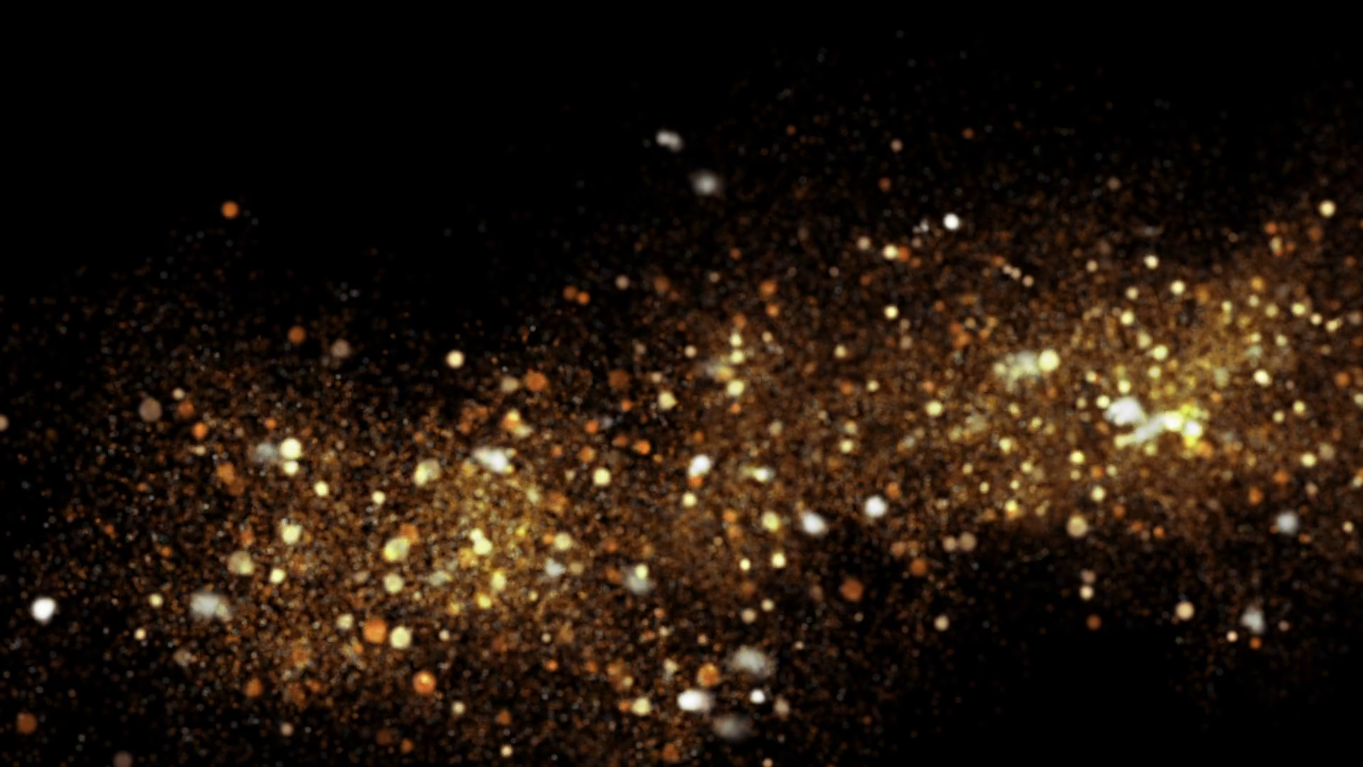 Abstract bokeh golden ember particles. HD animation with abstract ...