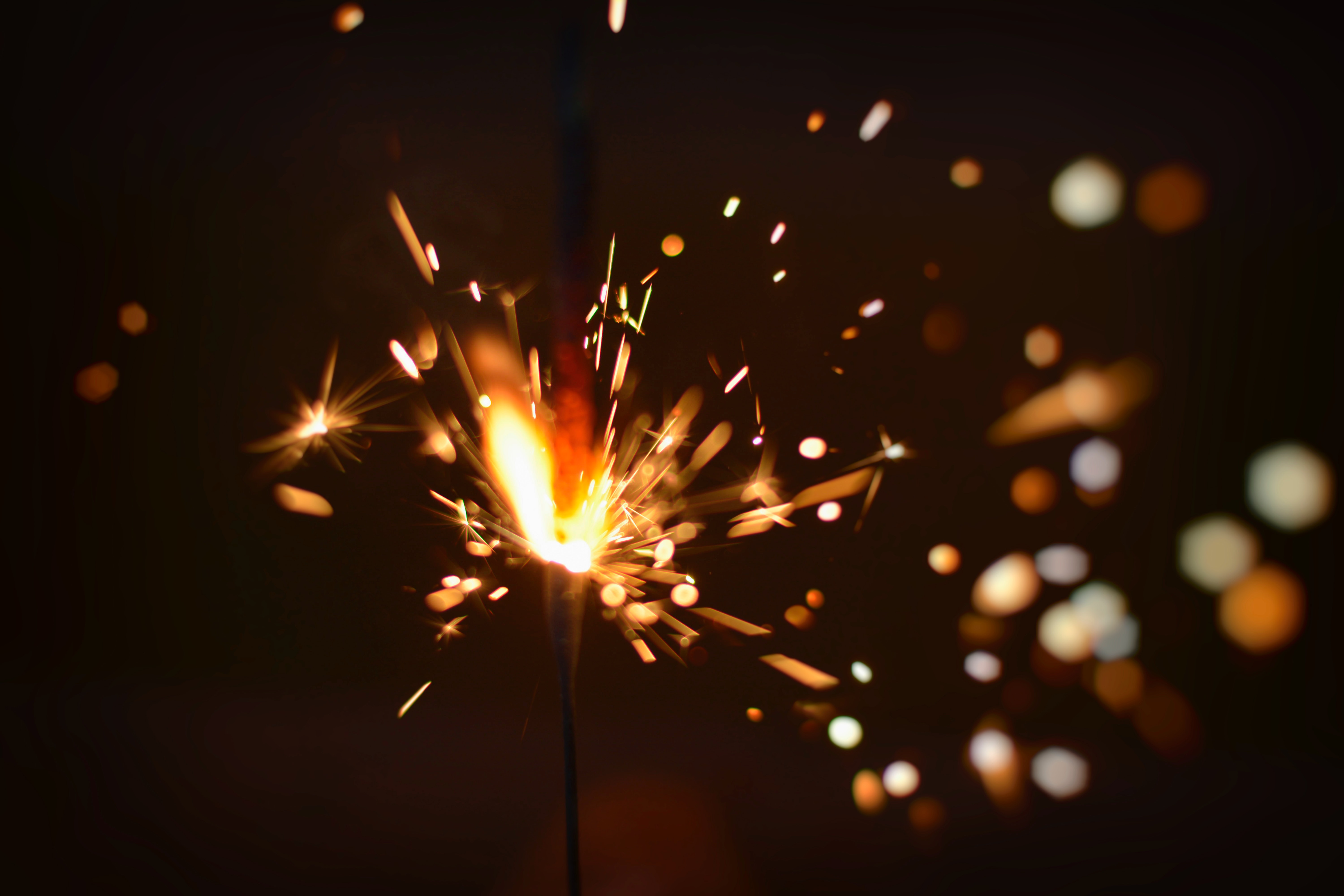 Sparks of Firecracker, Bright, Celebration, Dark, Fire, HQ Photo