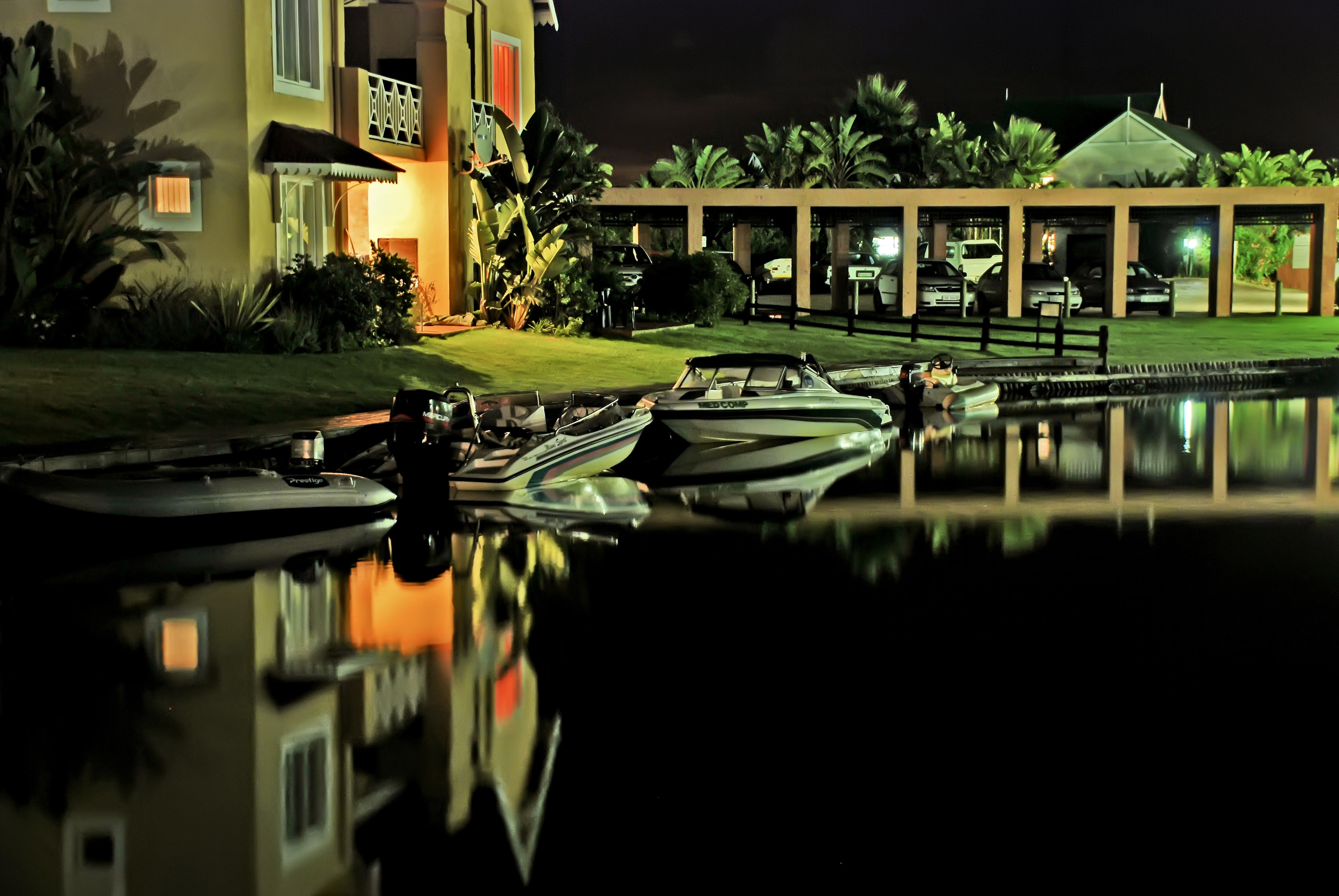 Speed Boats Docked Near House, Architectural design, Light, Water, Vacation, HQ Photo