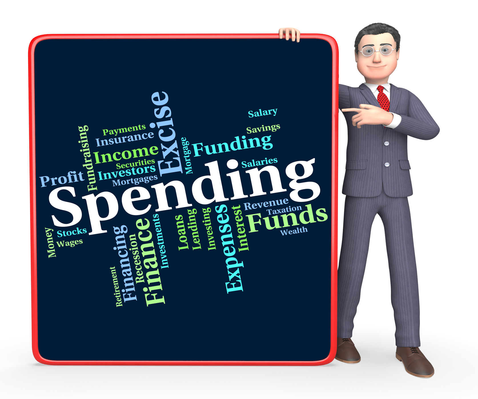 Spending word indicates words buying and text photo