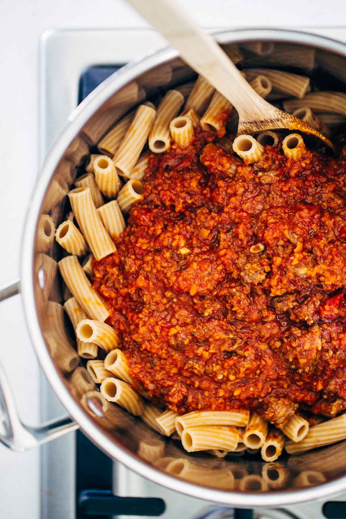 Spicy Sausage Rigatoni Recipe - Pinch of Yum