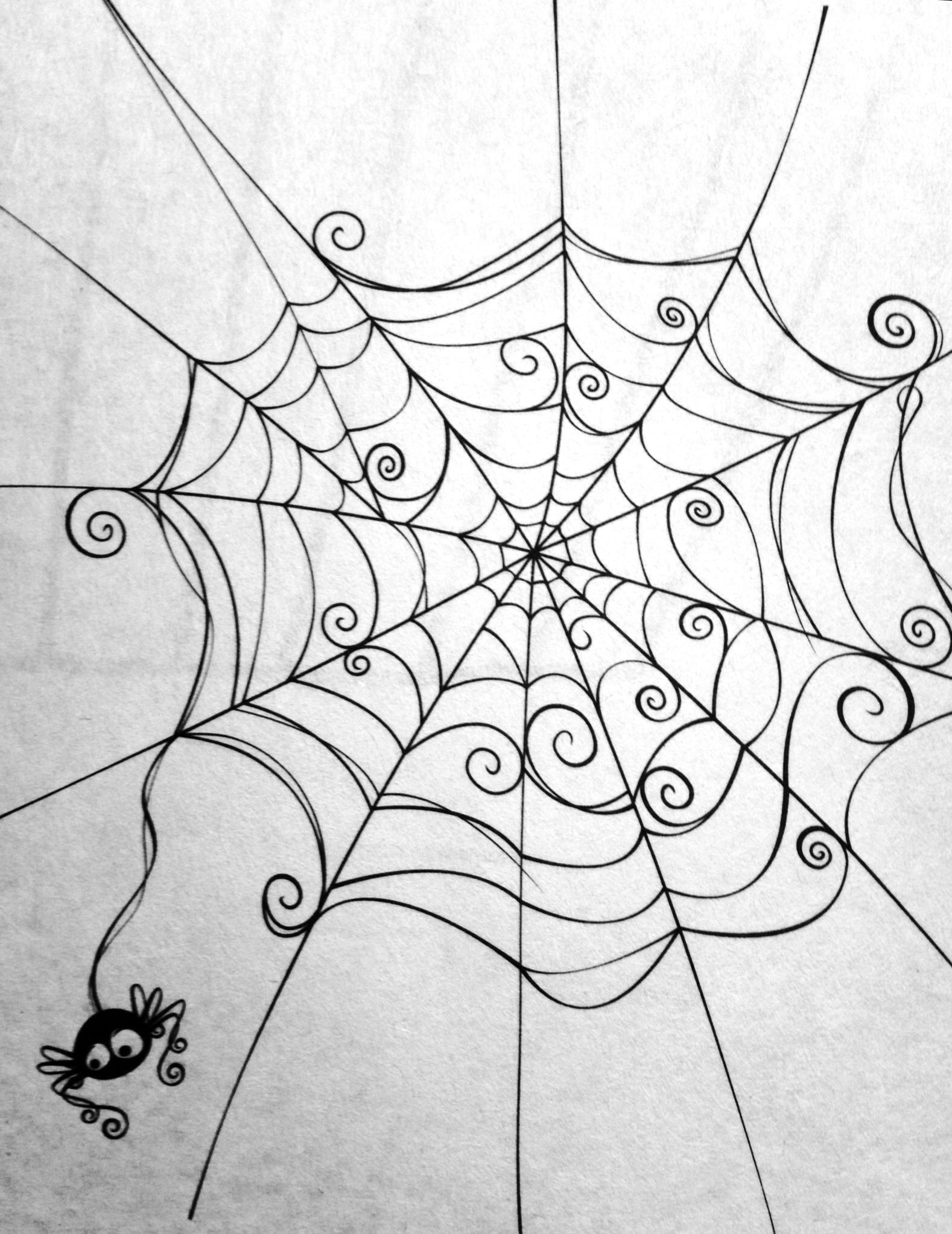 Spider web. Cute spider. | Halloween: Art and Printables | Pinterest ...