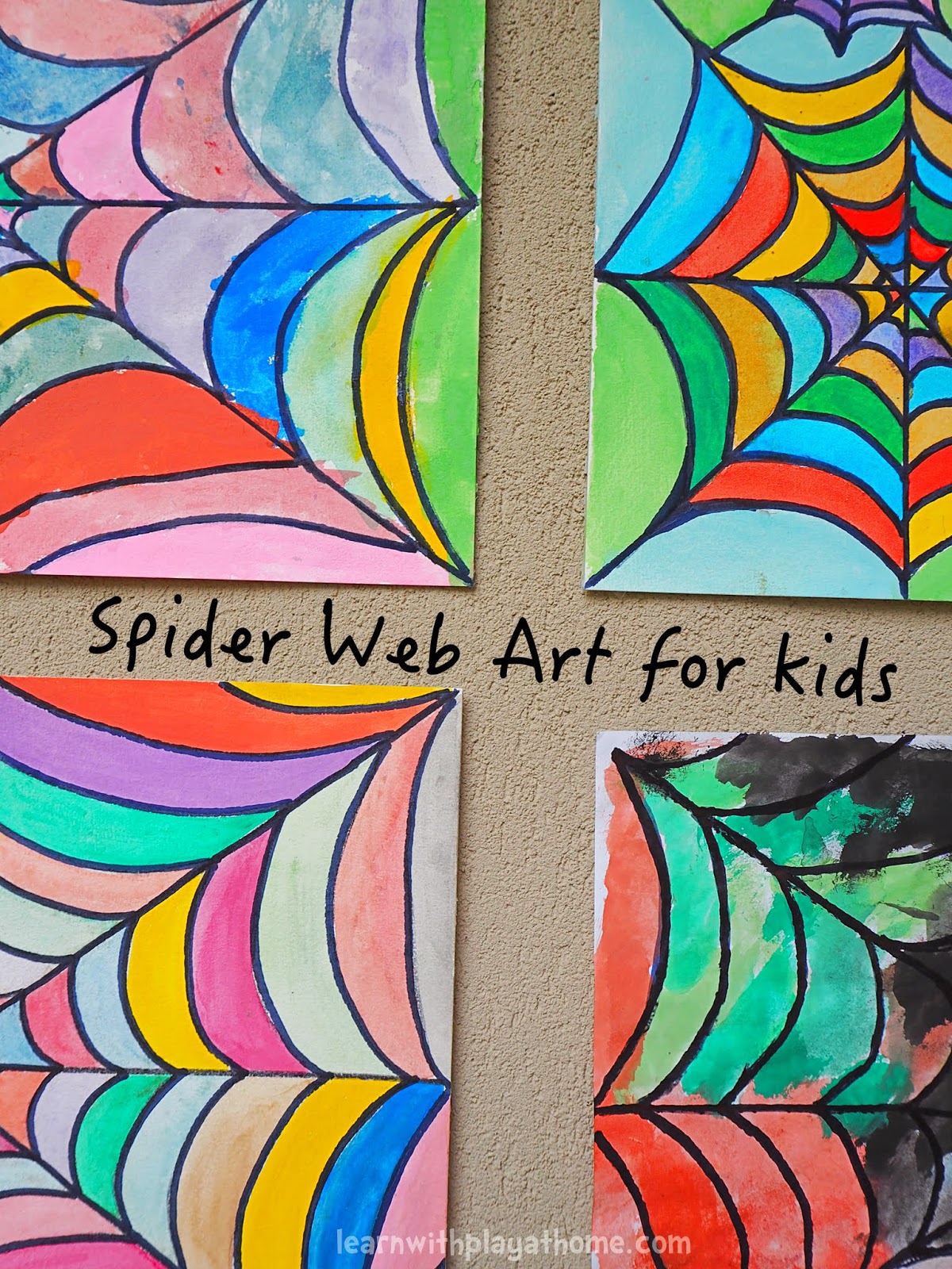 Learn with Play at Home: Spider Web Art for Kids