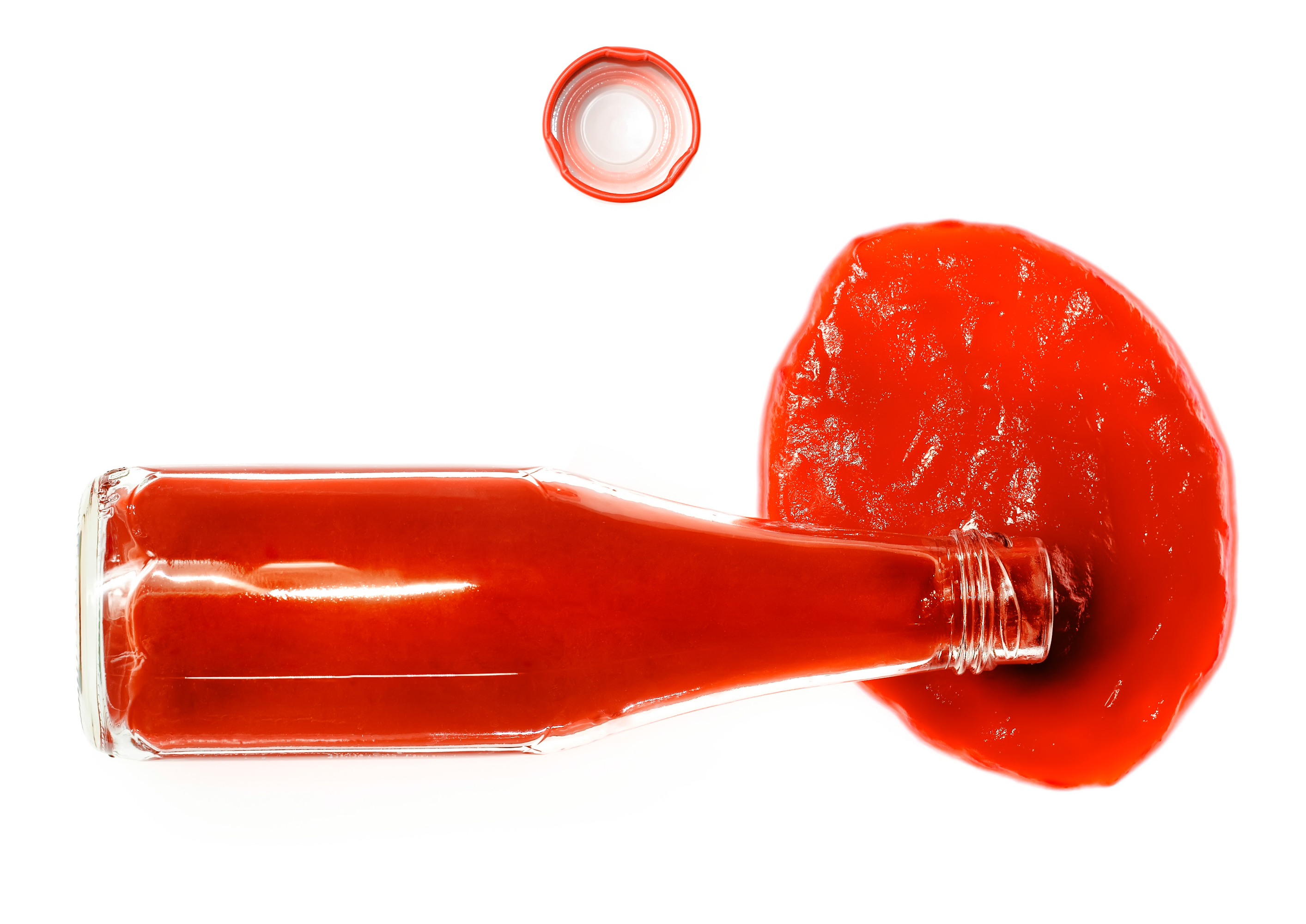 Spilling ketchup bottle photo