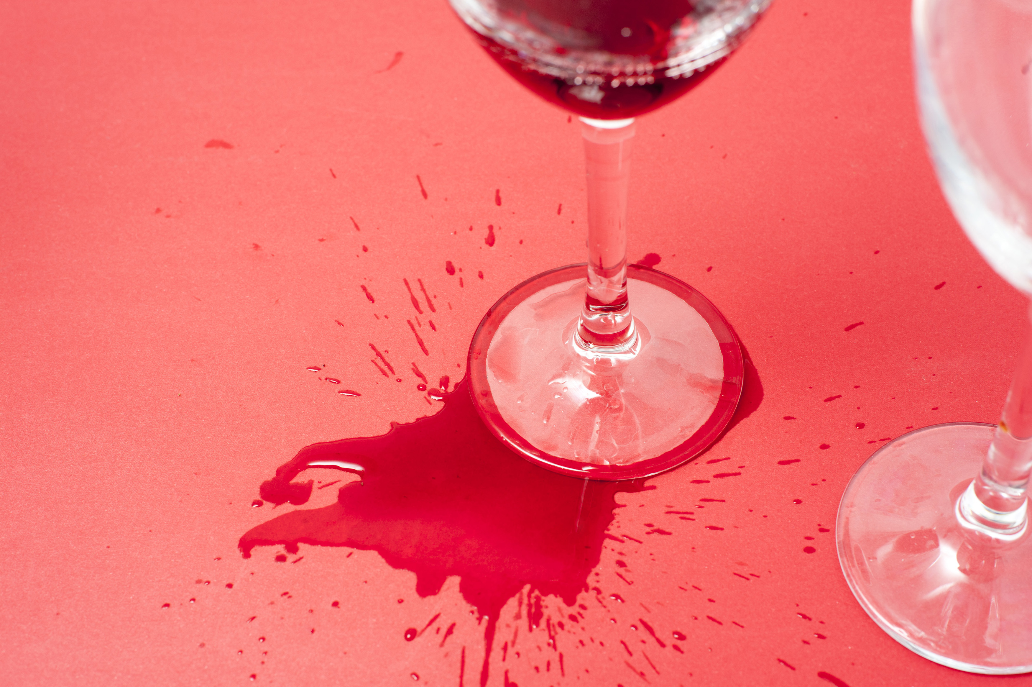 Spilled red wine - Free Stock Image