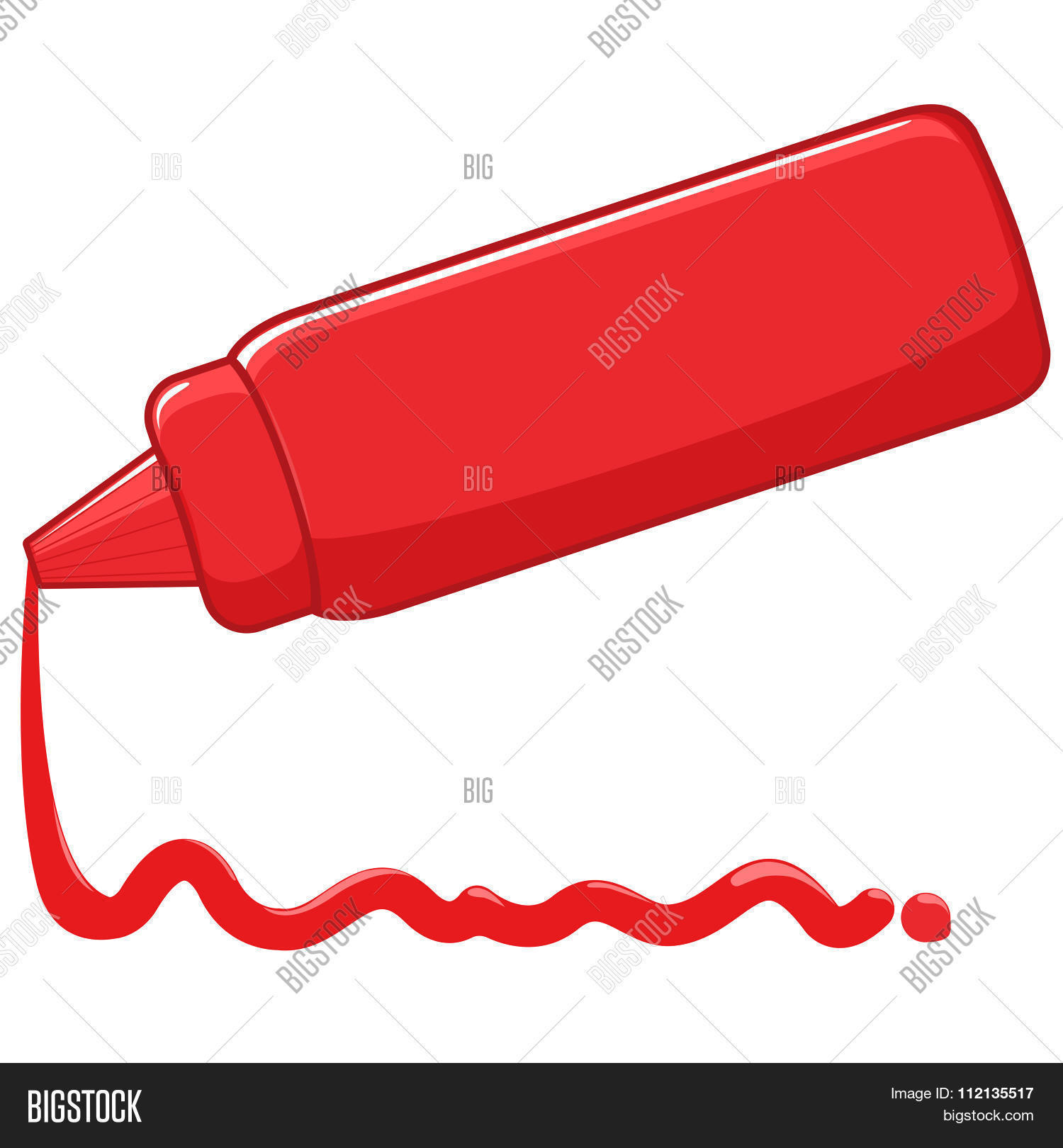 Ketchup Spilling Bottle Vector & Photo | Bigstock