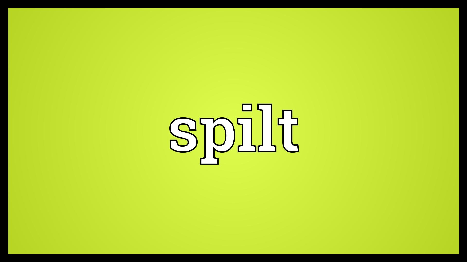 Spilt Meaning - YouTube