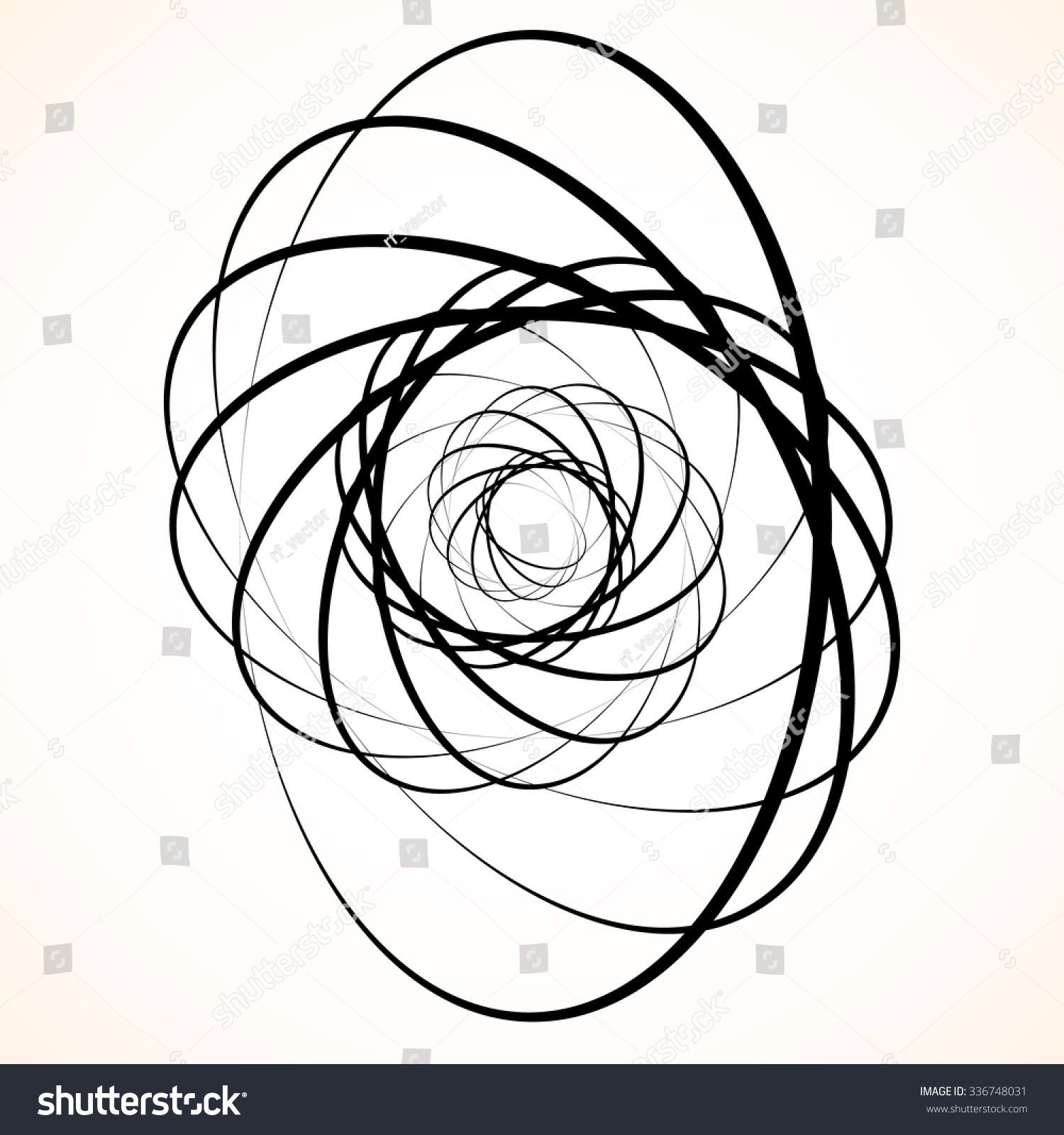 Abstract Circular Element Spinning Swirling Forms Stock Vector ...