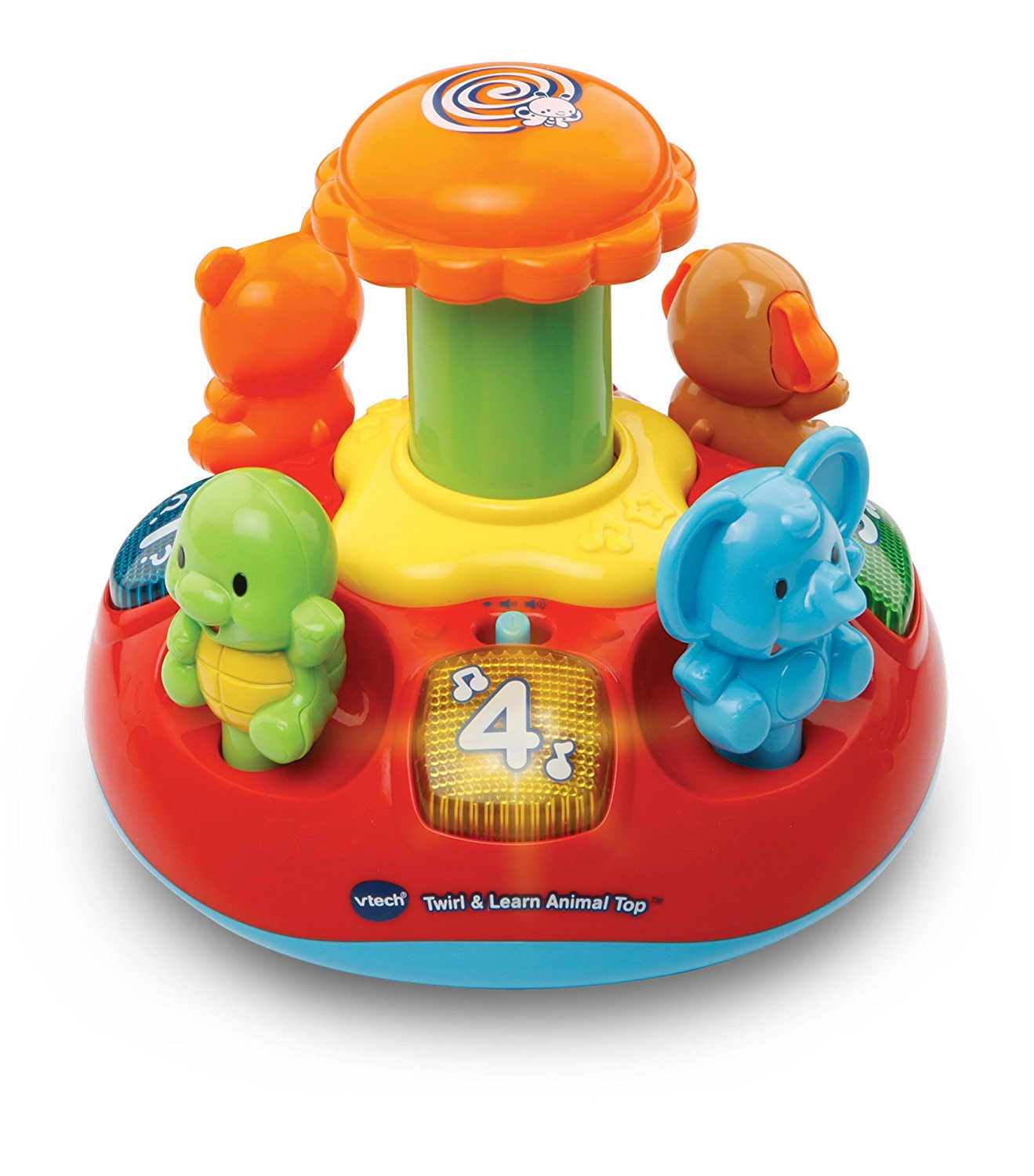 VTech Baby Push and Play Spinning Top Toy - Multi-Coloured: VTech ...