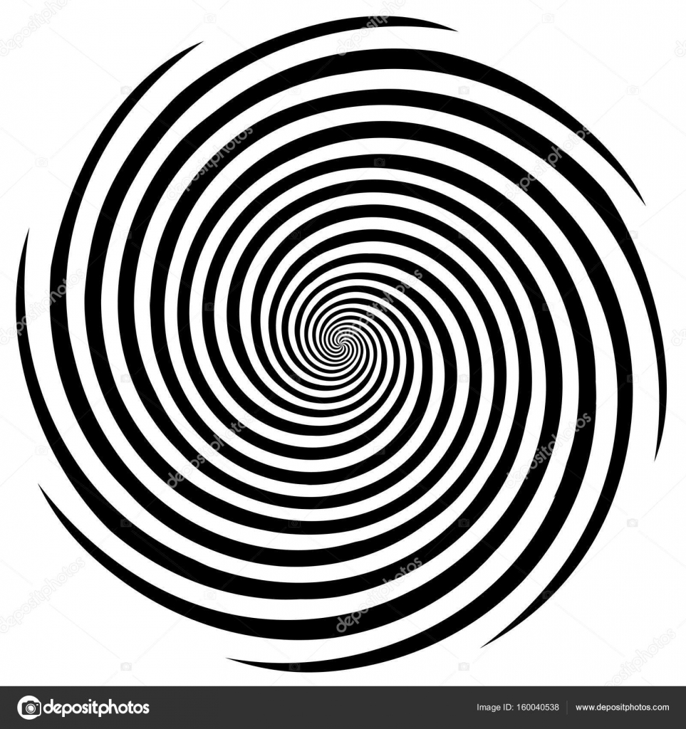 Hypnosis Abstract Spiral Design Pattern, White Background — Stock ...