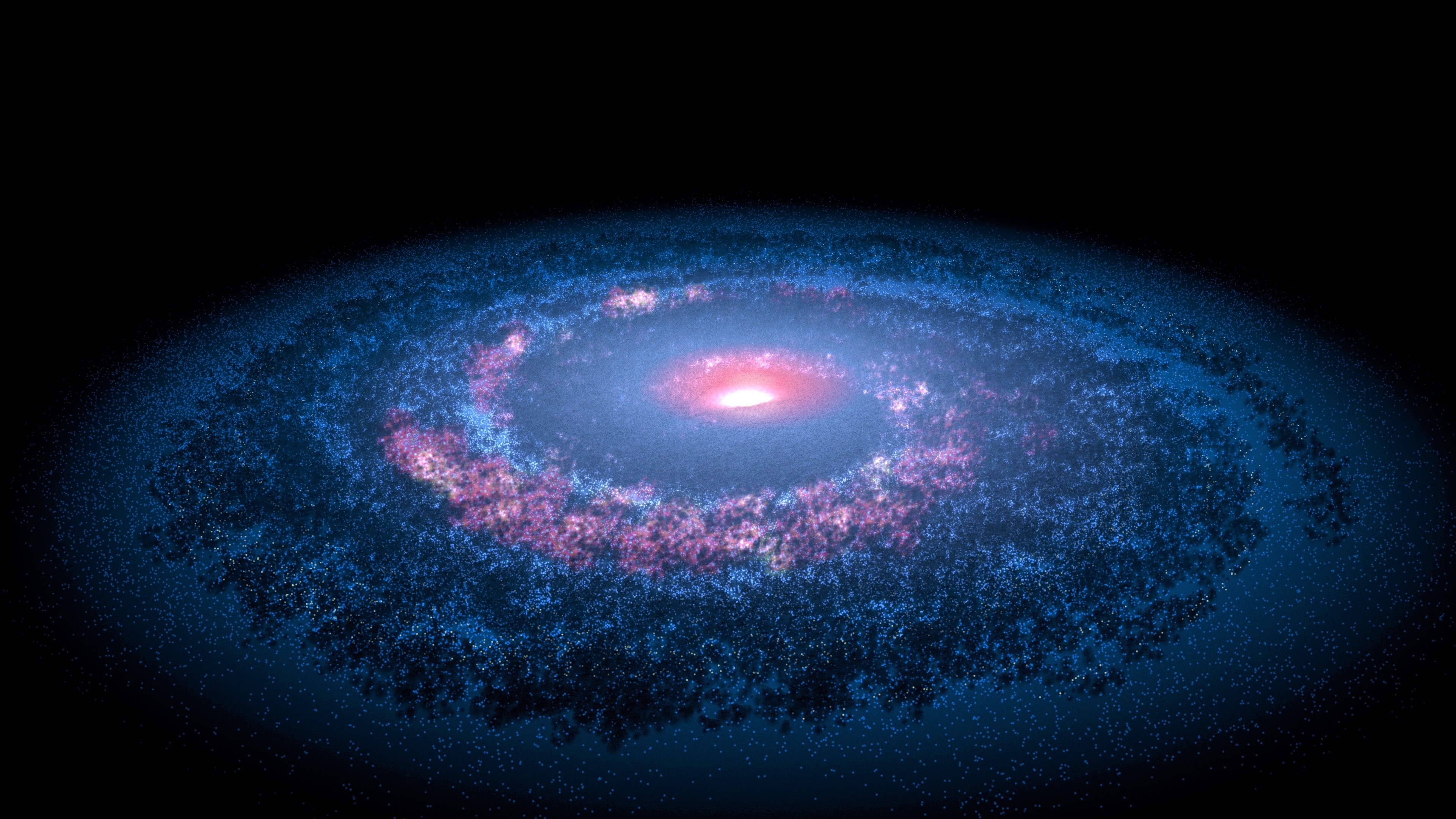 Wallpaper Spiral galaxy, Milky way, Solar system, NASA, Spitzer ...