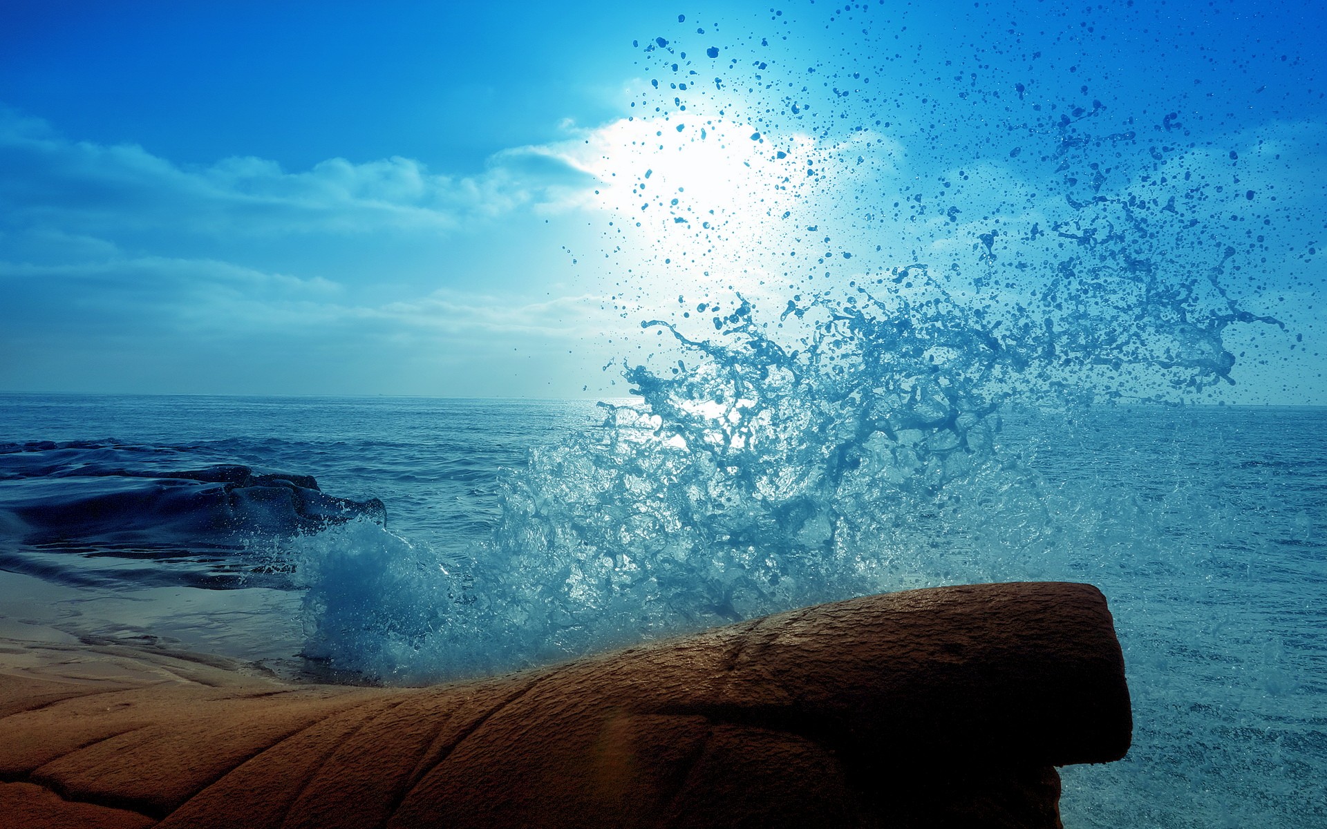 Splash Ocean Water Drops Blue waves wallpaper | 1920x1200 | 126830 ...