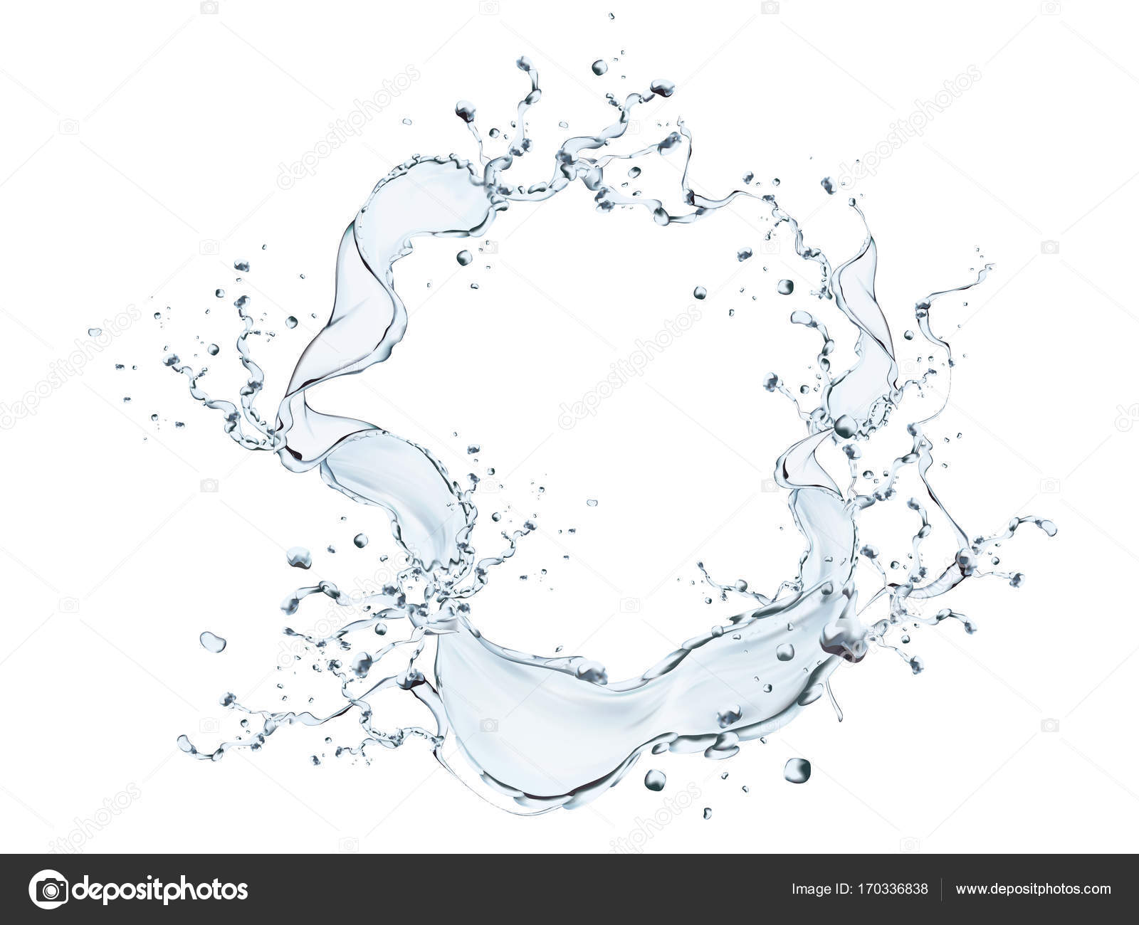 Splashing water design element — Stock Vector © MITstudio #170336838