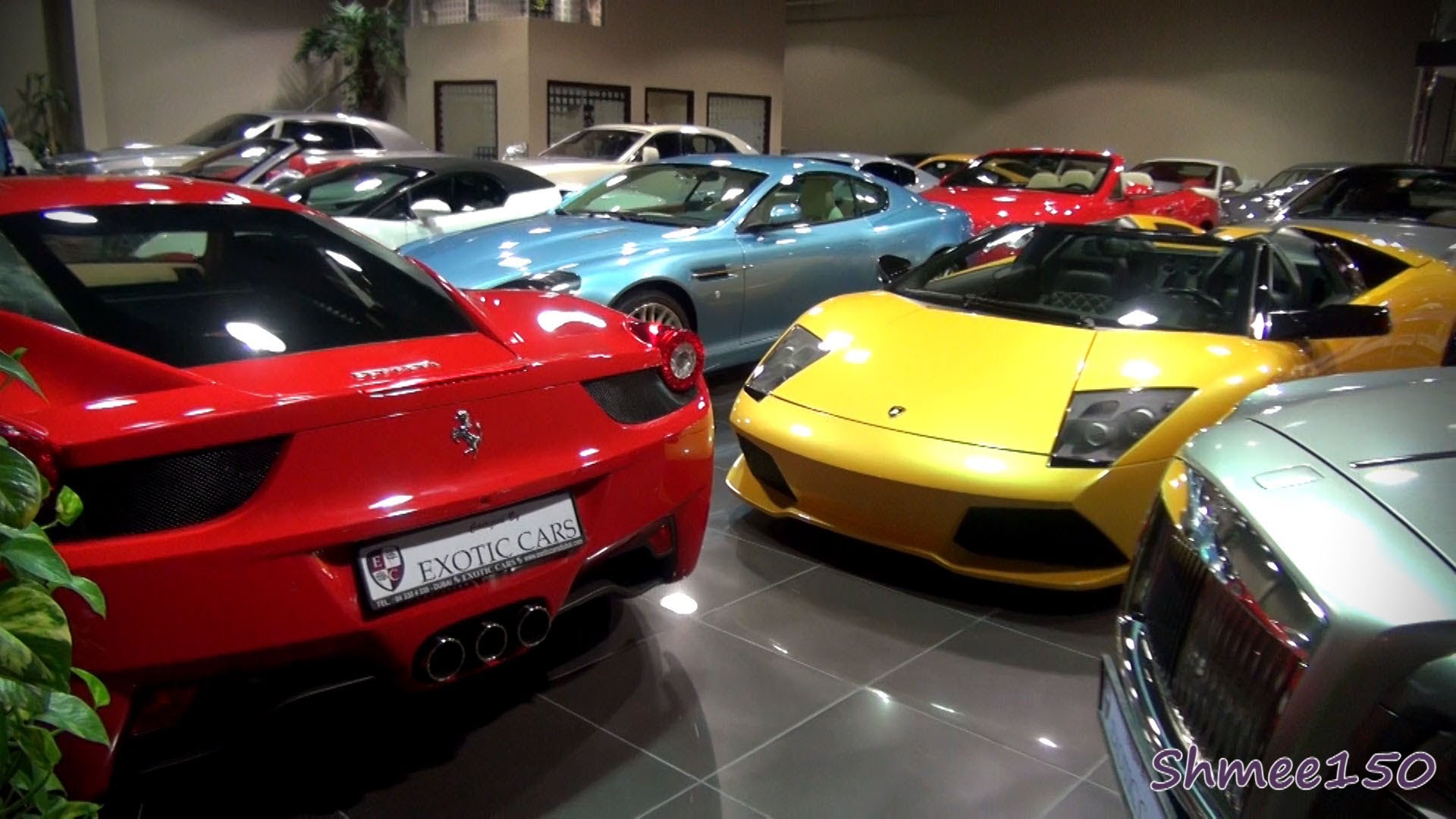 Sports car showroom photo