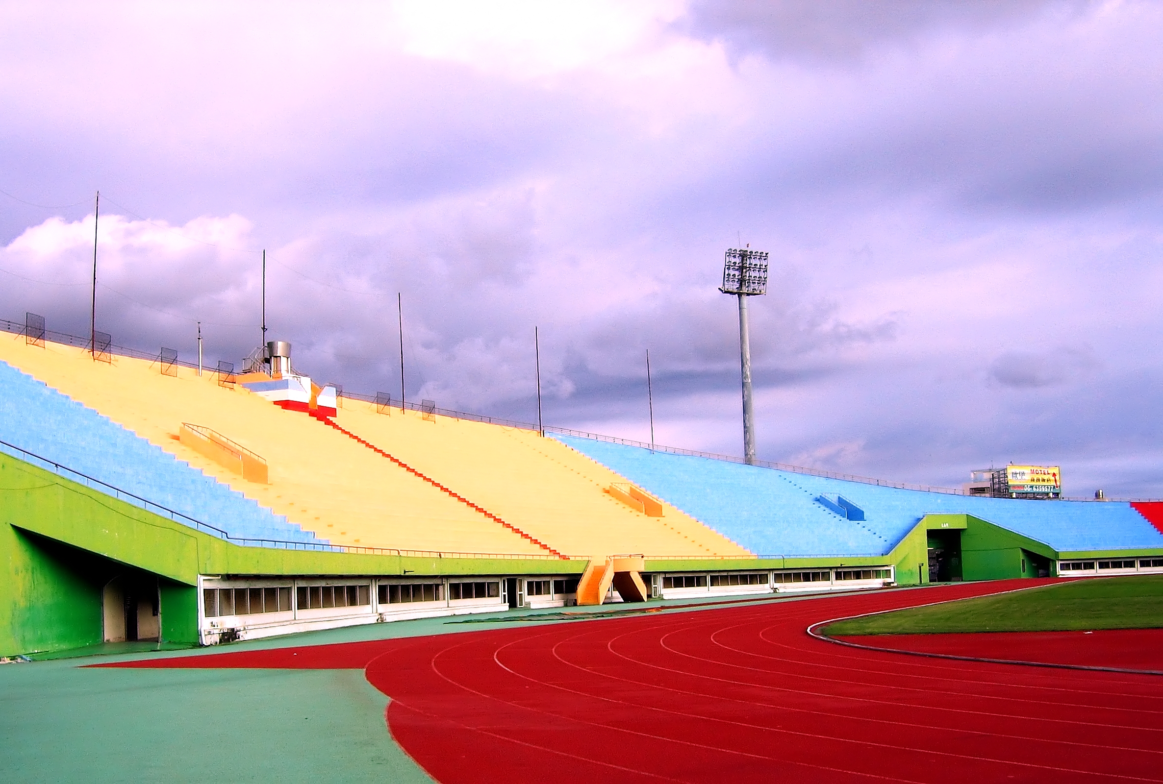 Sports stadium sideview photo