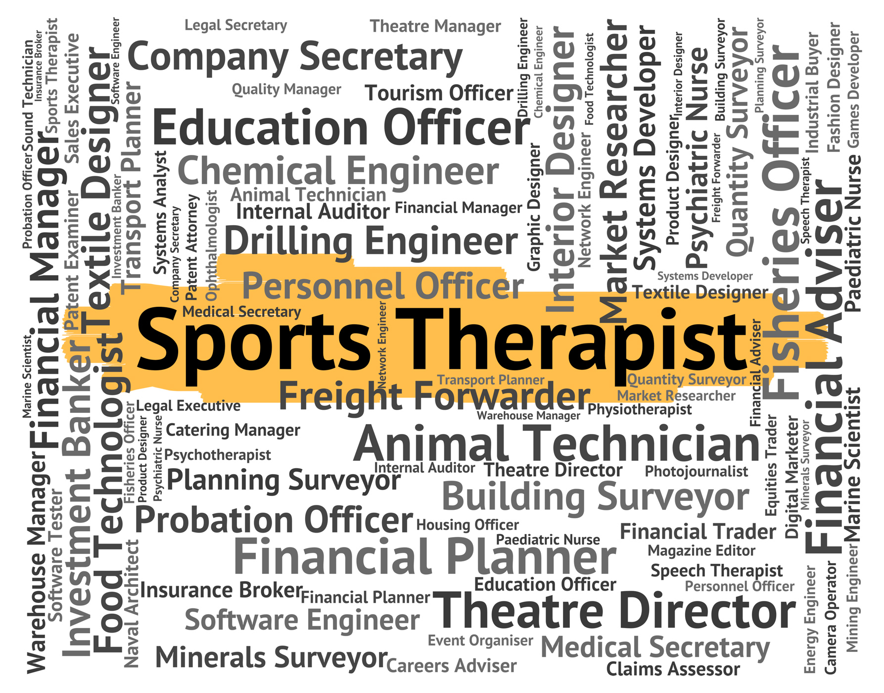 Sports therapist means sporting work and job photo