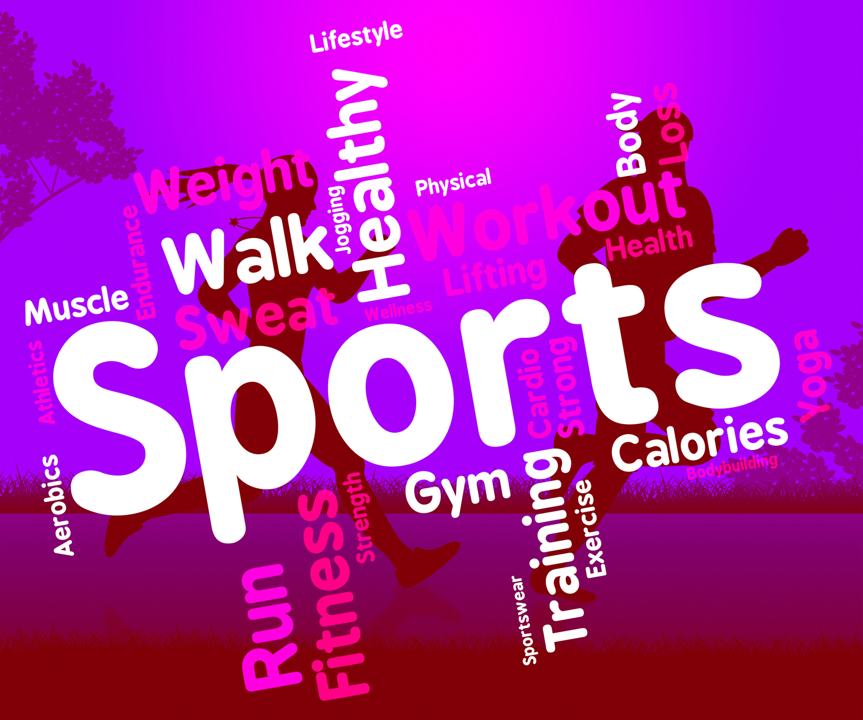 Sports Word Shows Getting Fit And Exercising, Aerobic, Sports, Workingout, Work-out, HQ Photo