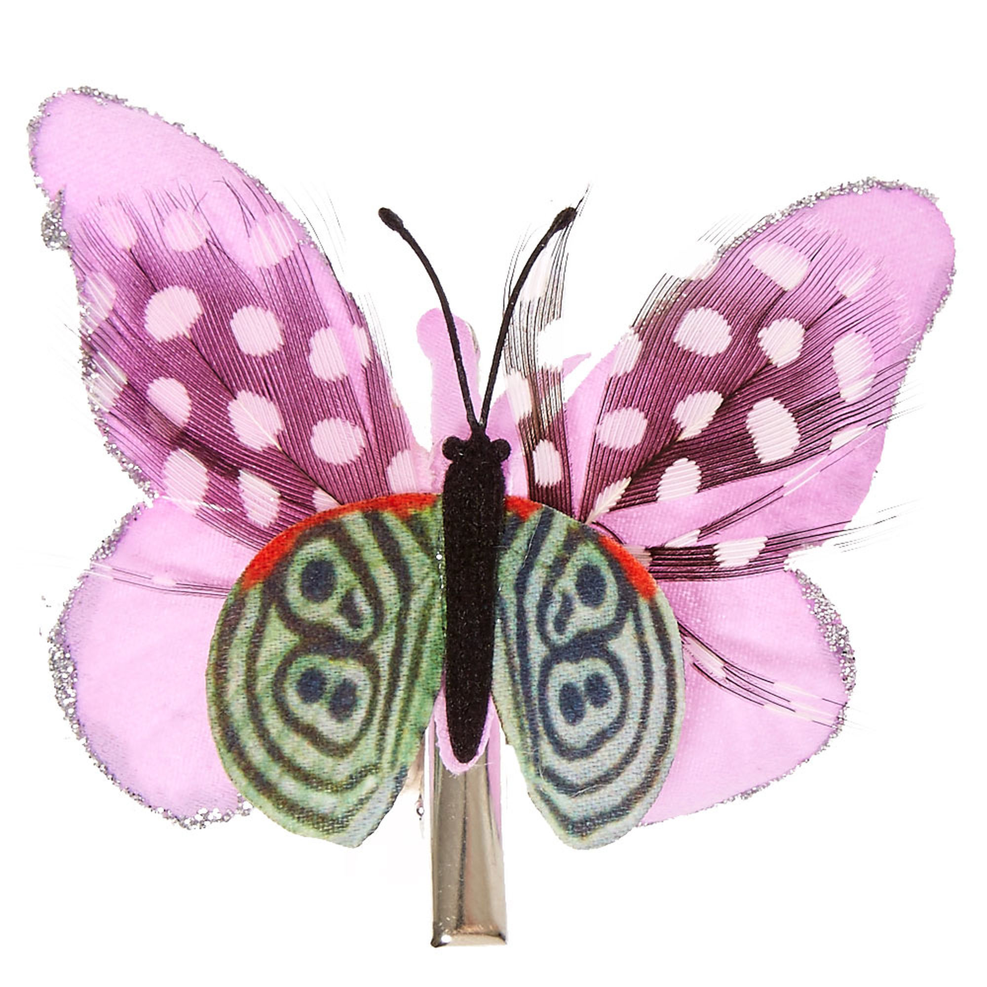 Lilac Spotted Butterfly Hair Clip | Claire's US