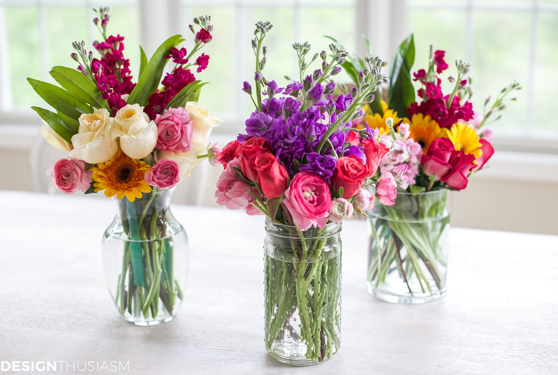 Home Style Saturdays: Arranging Spring Flowers Into Small Displays