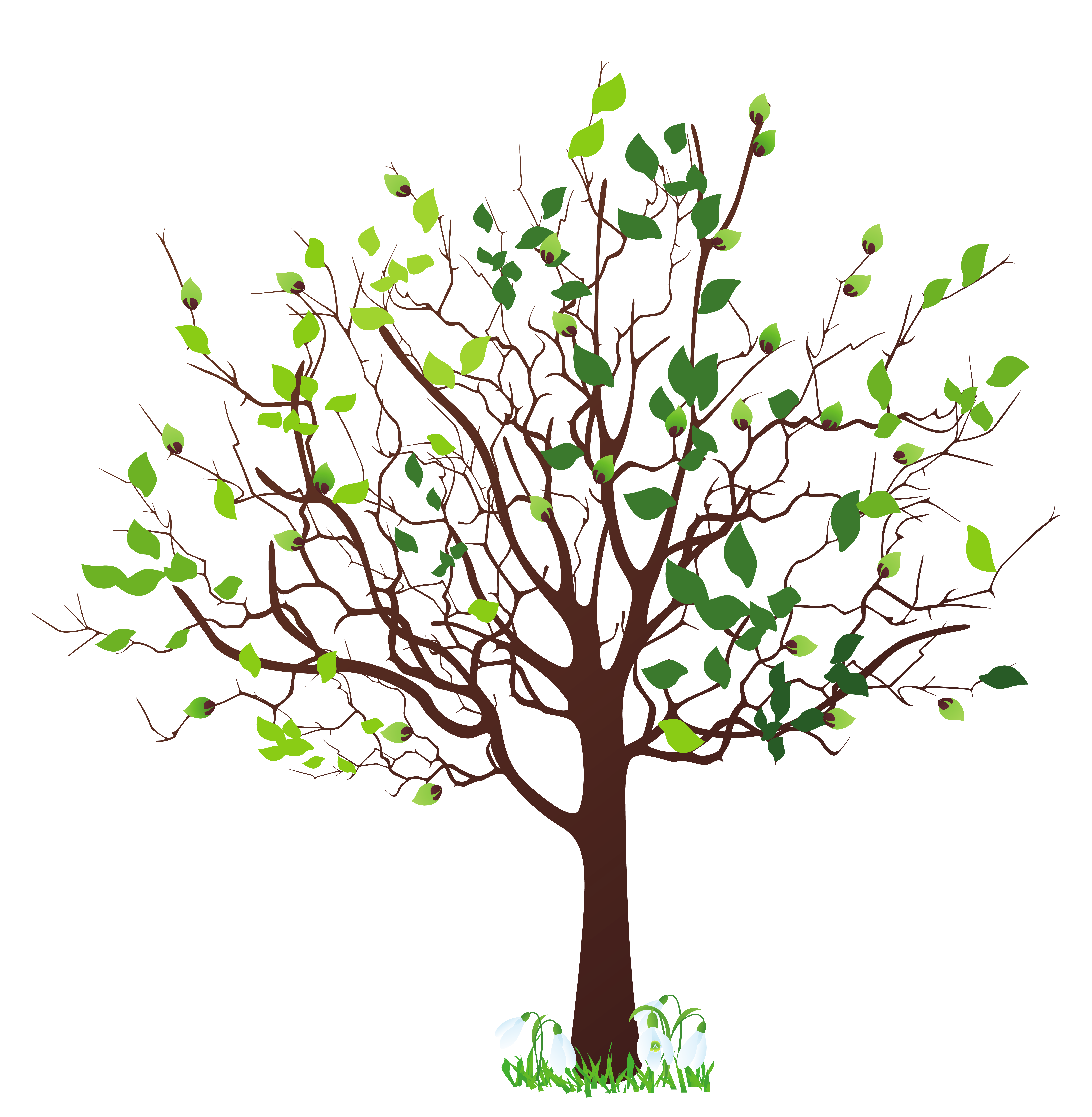 Spring Tree with Snowdrops PNG Clipart Picture | Gallery ...