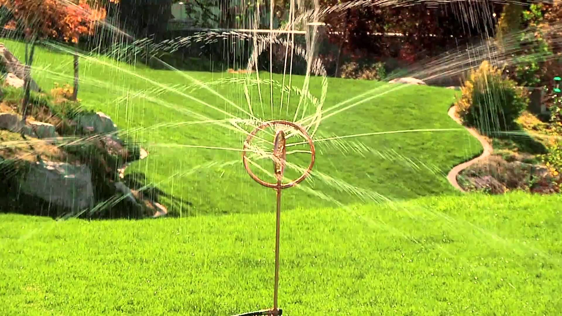 Decorative Spinning Sprinkler by Orbit - YouTube