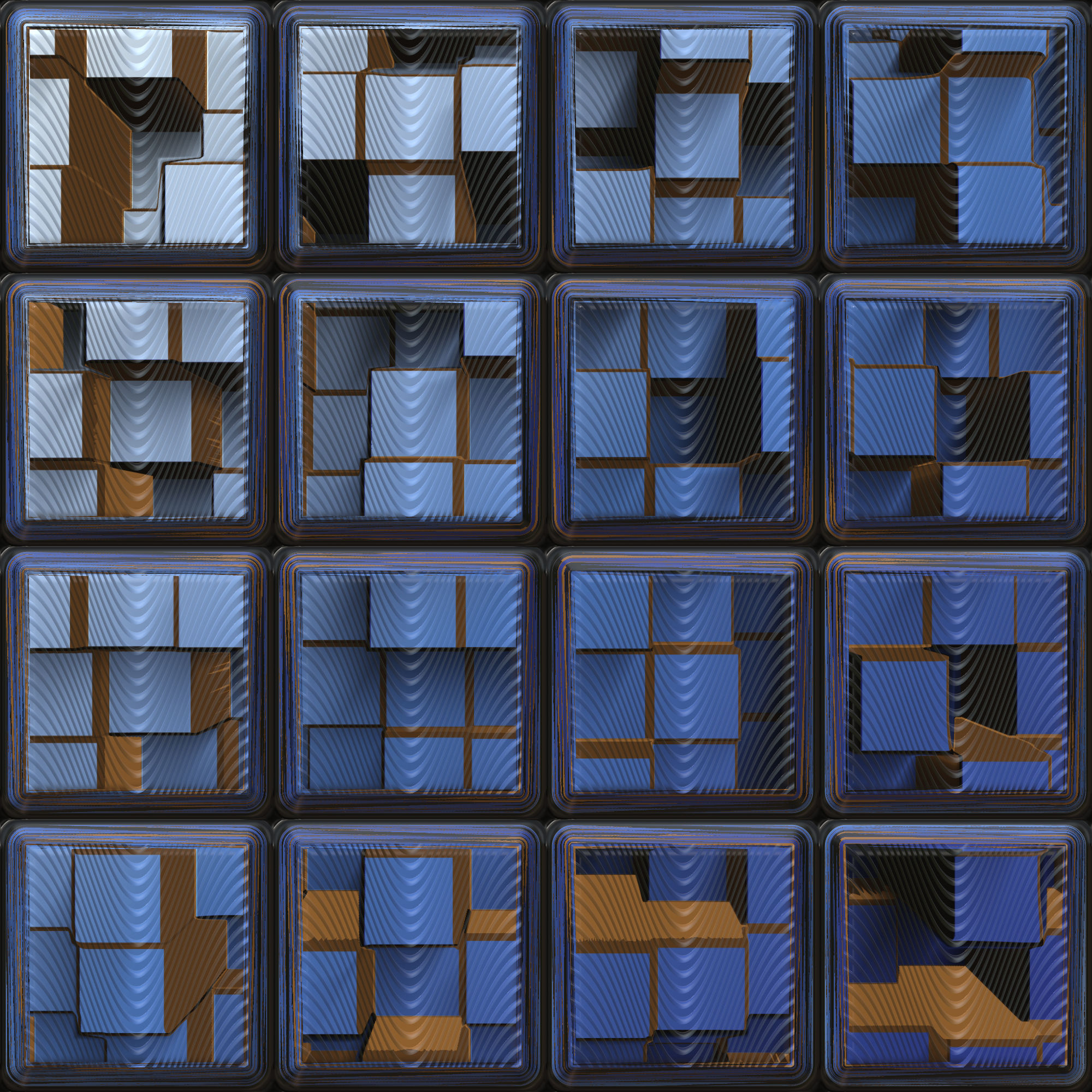 Square Abstract Background, 3drender, Abstract, Blue, Modern, HQ Photo
