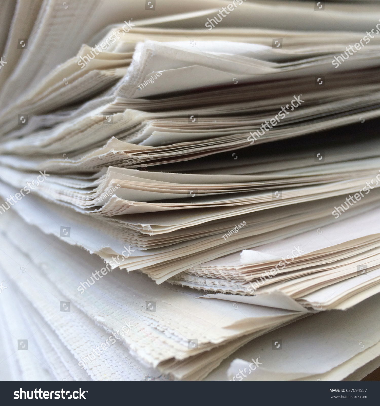 Close Edges Stack Newspapers Stock Photo 637094557 - Shutterstock