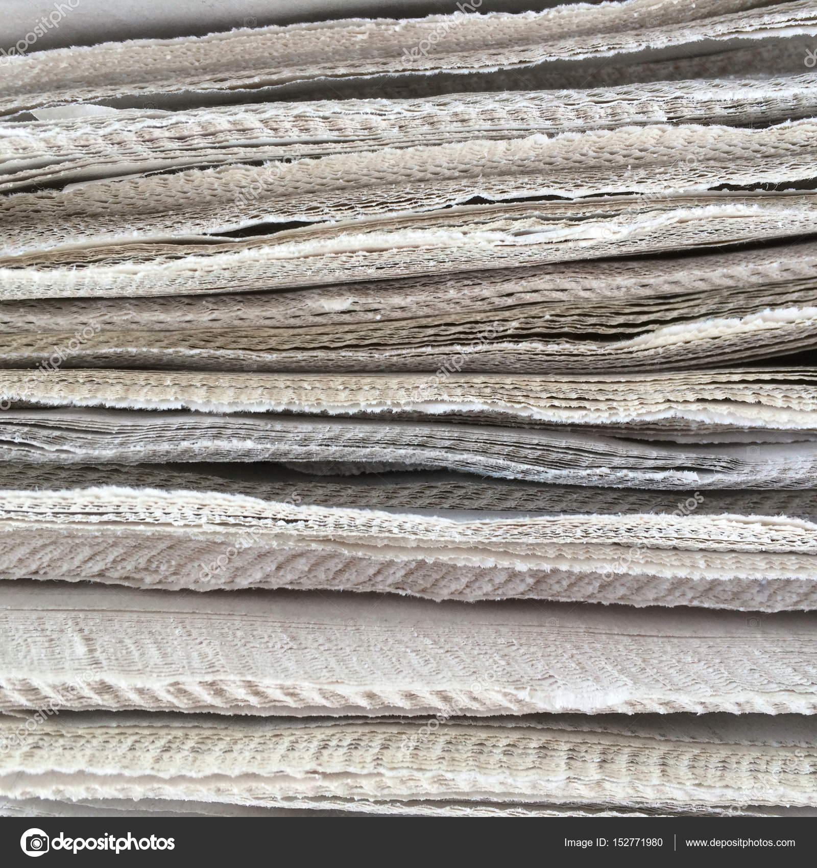 Close up of the edges of a stack of newspapers — Stock Photo ...