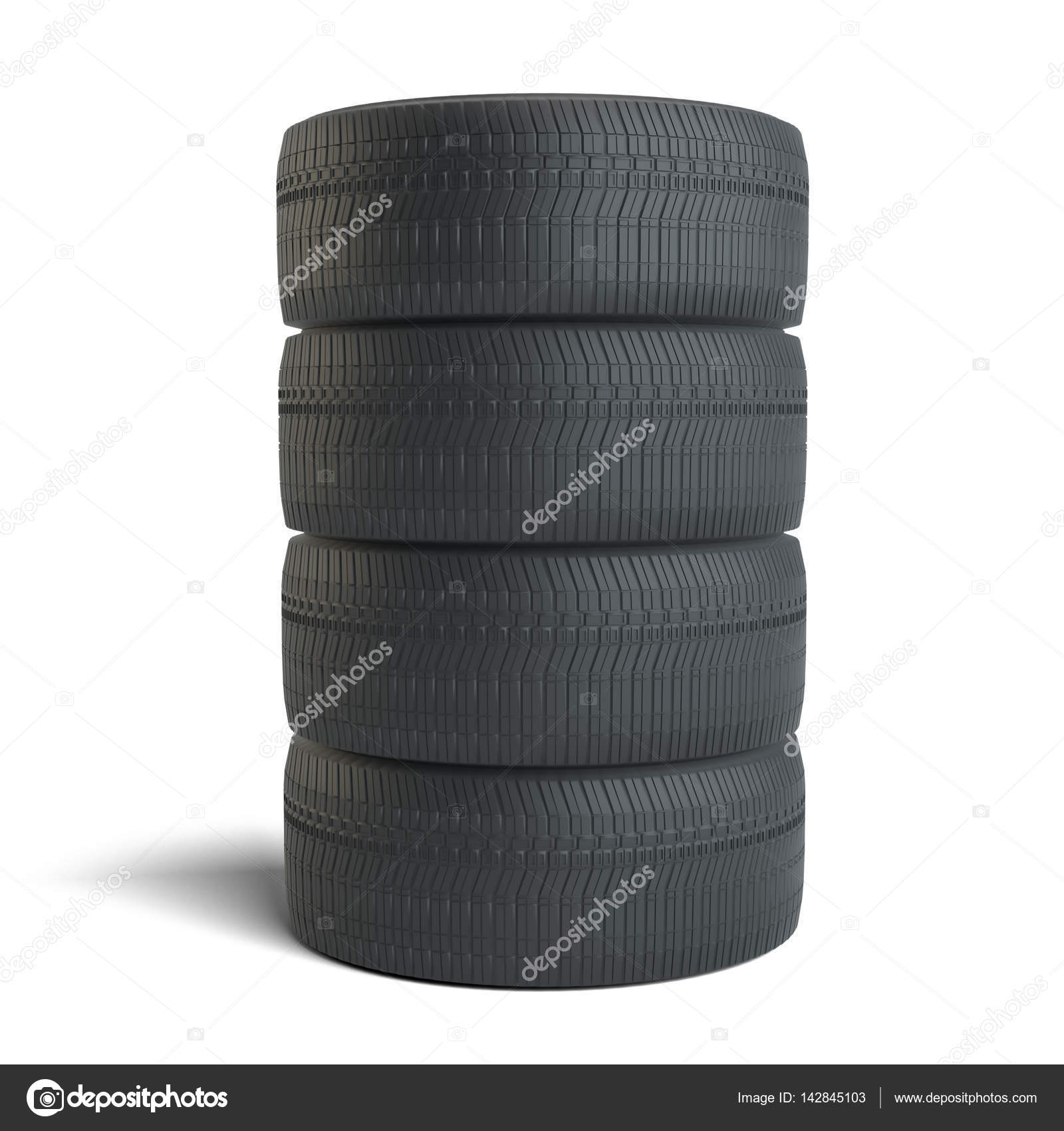 Stack of four black tires — Stock Photo © cherezoff #142845103