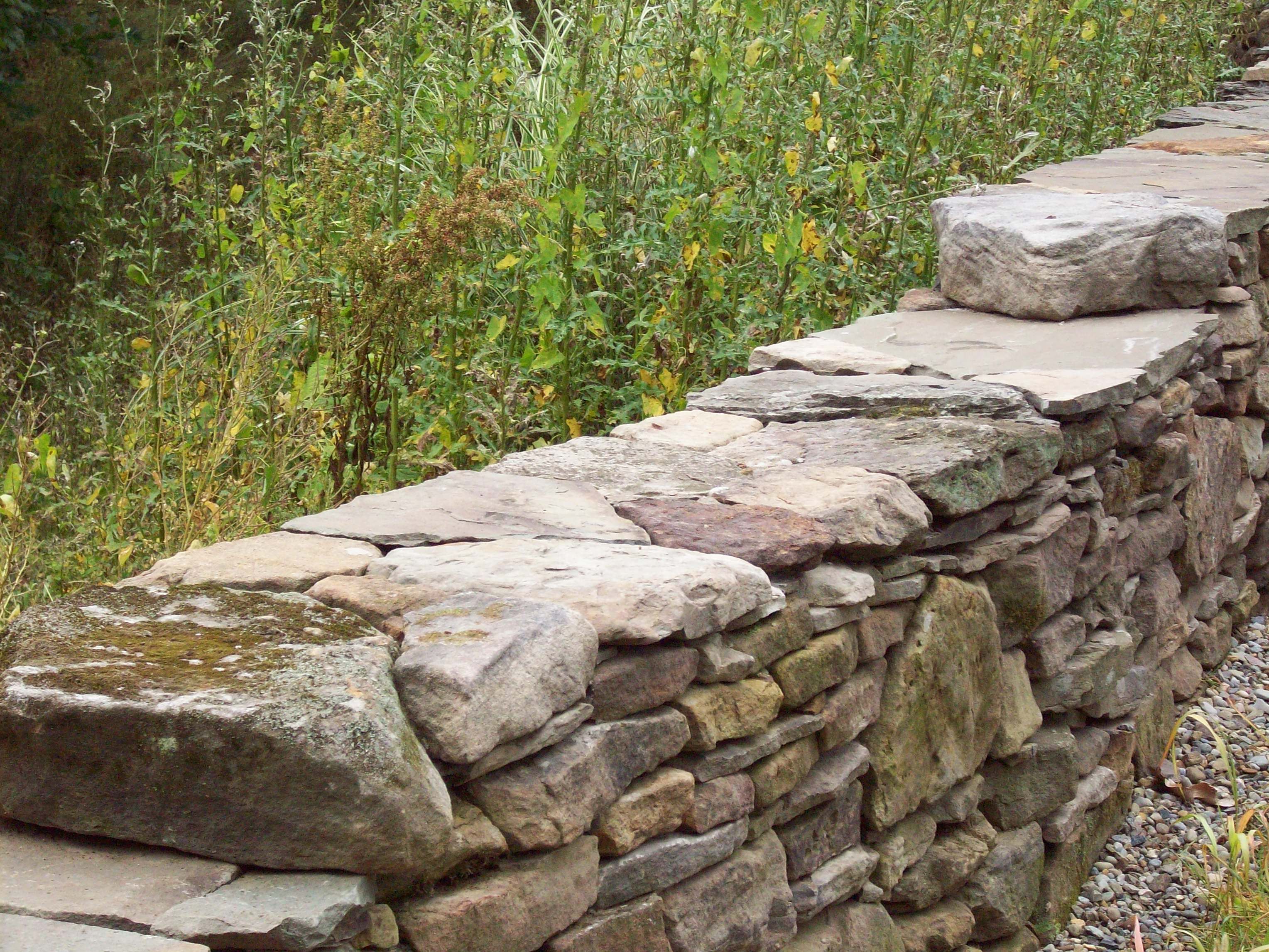 dry stack rock wall for the front circle garden? | Hill Country ...