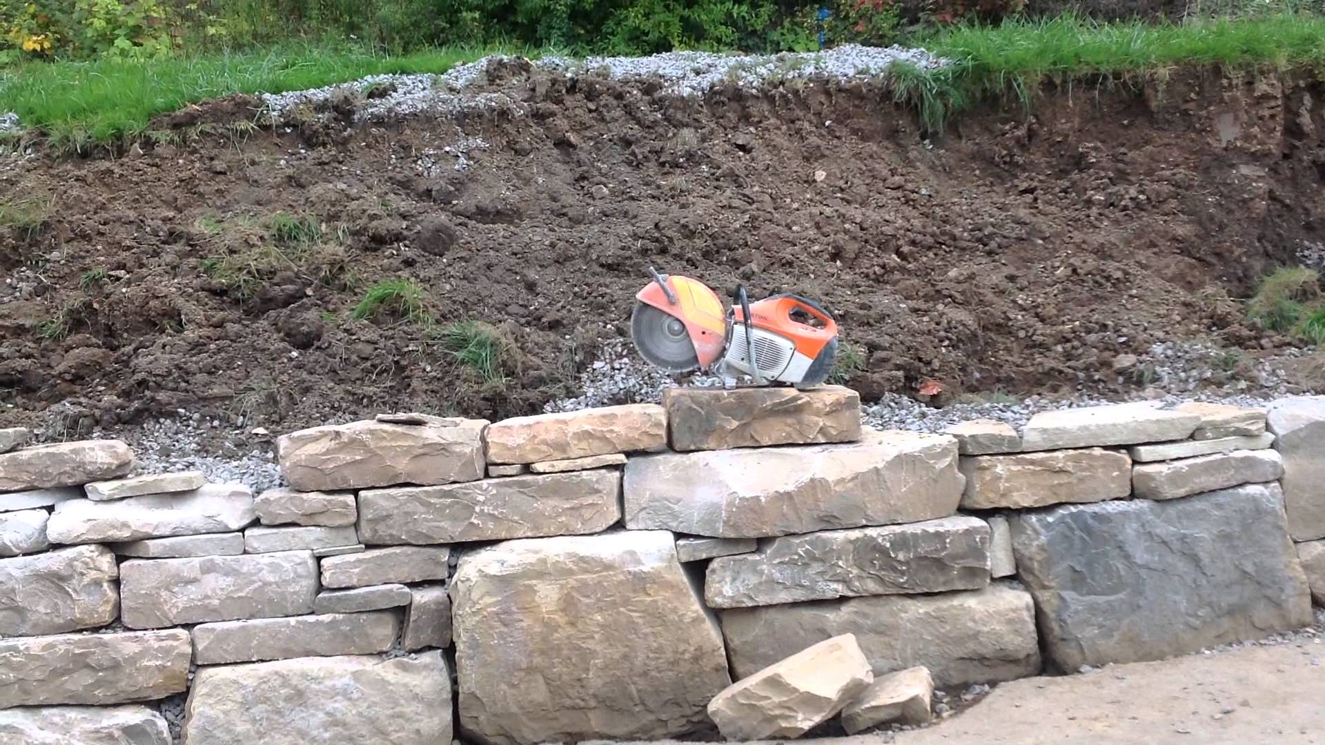 Dry Stack Natural Stone Retaining Wall at Deep Creek Lake, Maryland ...
