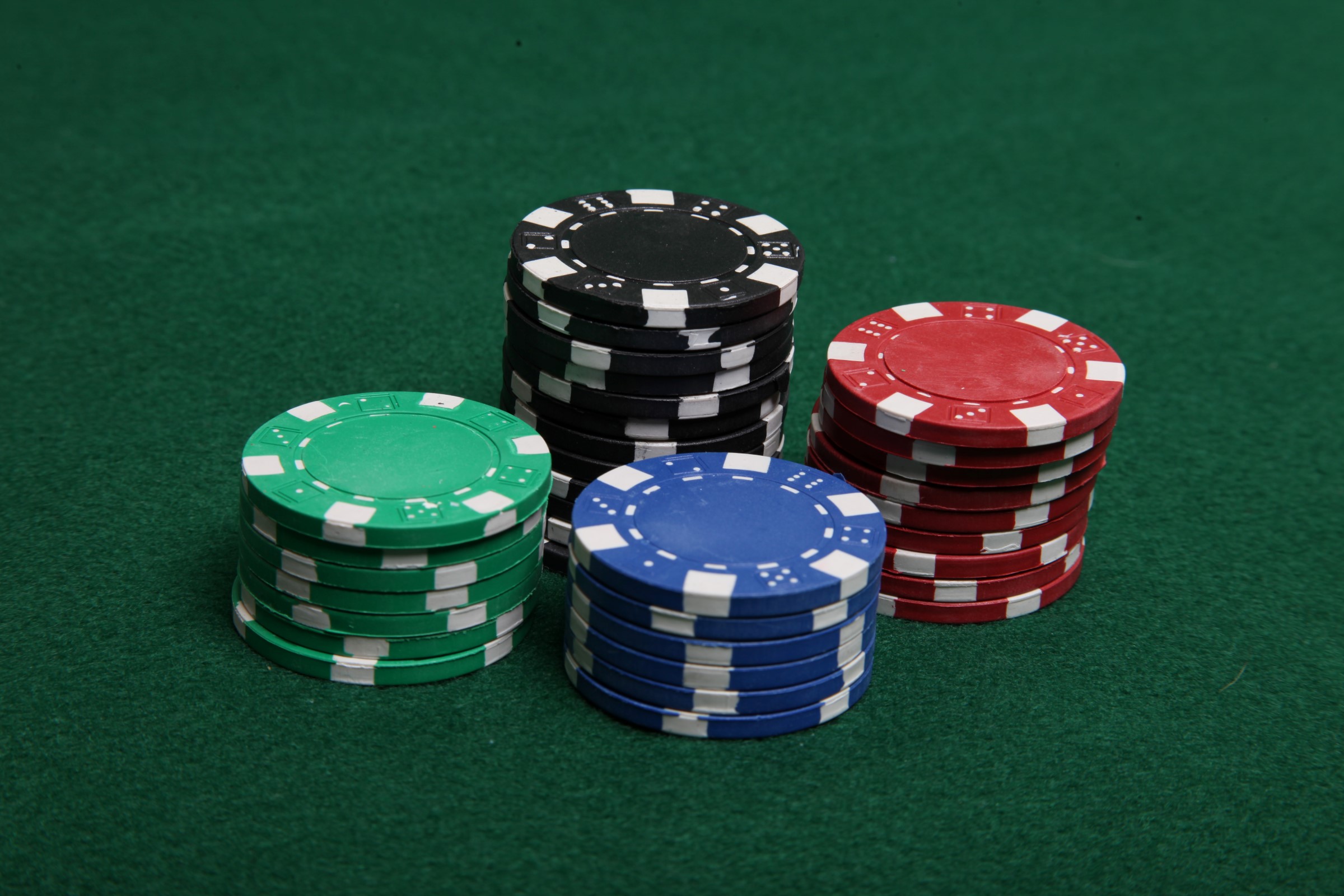 Stacks of poker chips photo