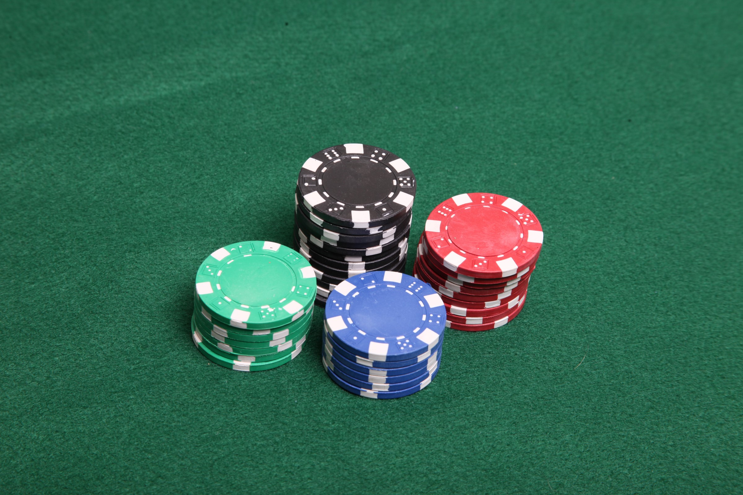 Stacks of poker chips photo