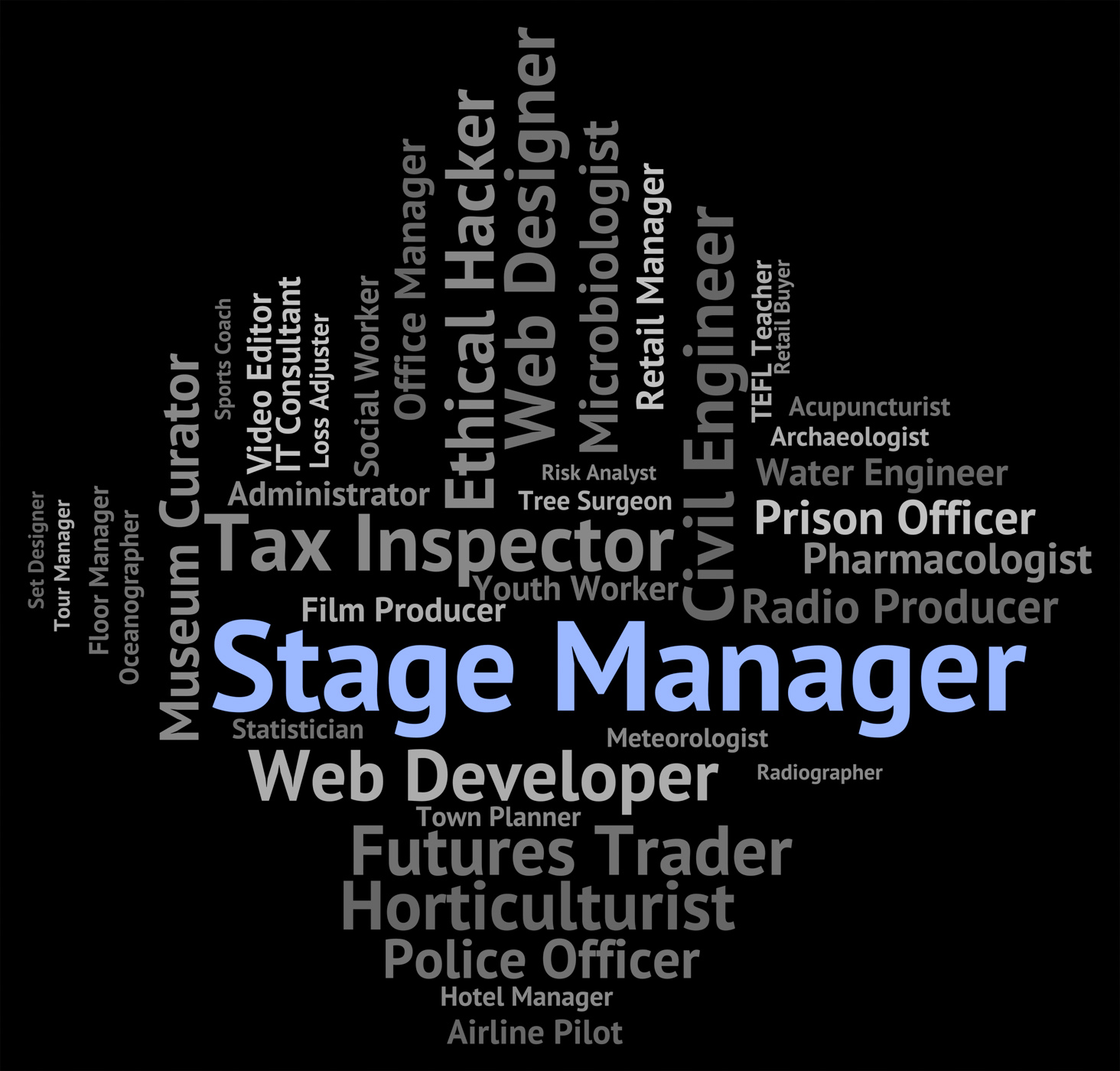 Stage manager means live event and career photo