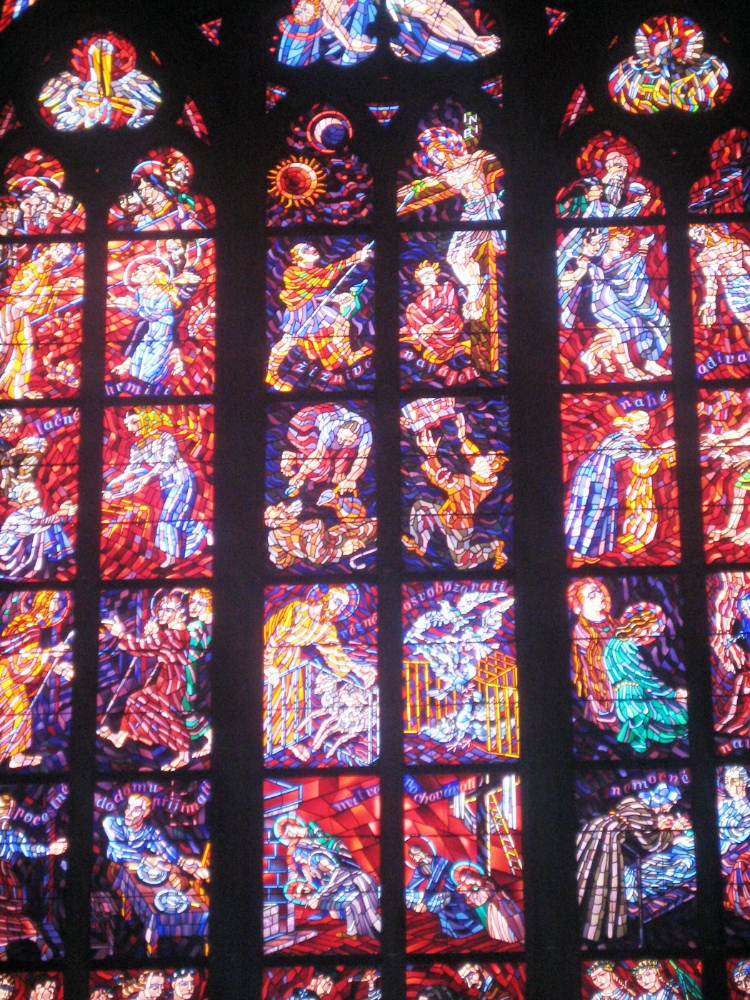 Stained church glass photo