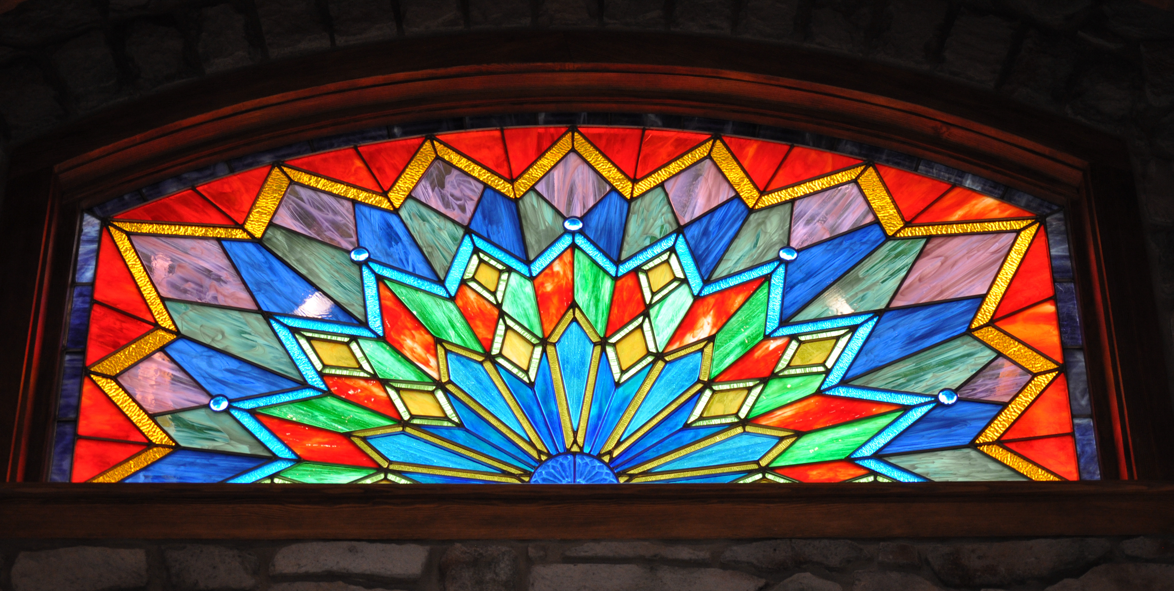 Kaleidoscope Stained Glass Window – Castle Studio Stained Glass